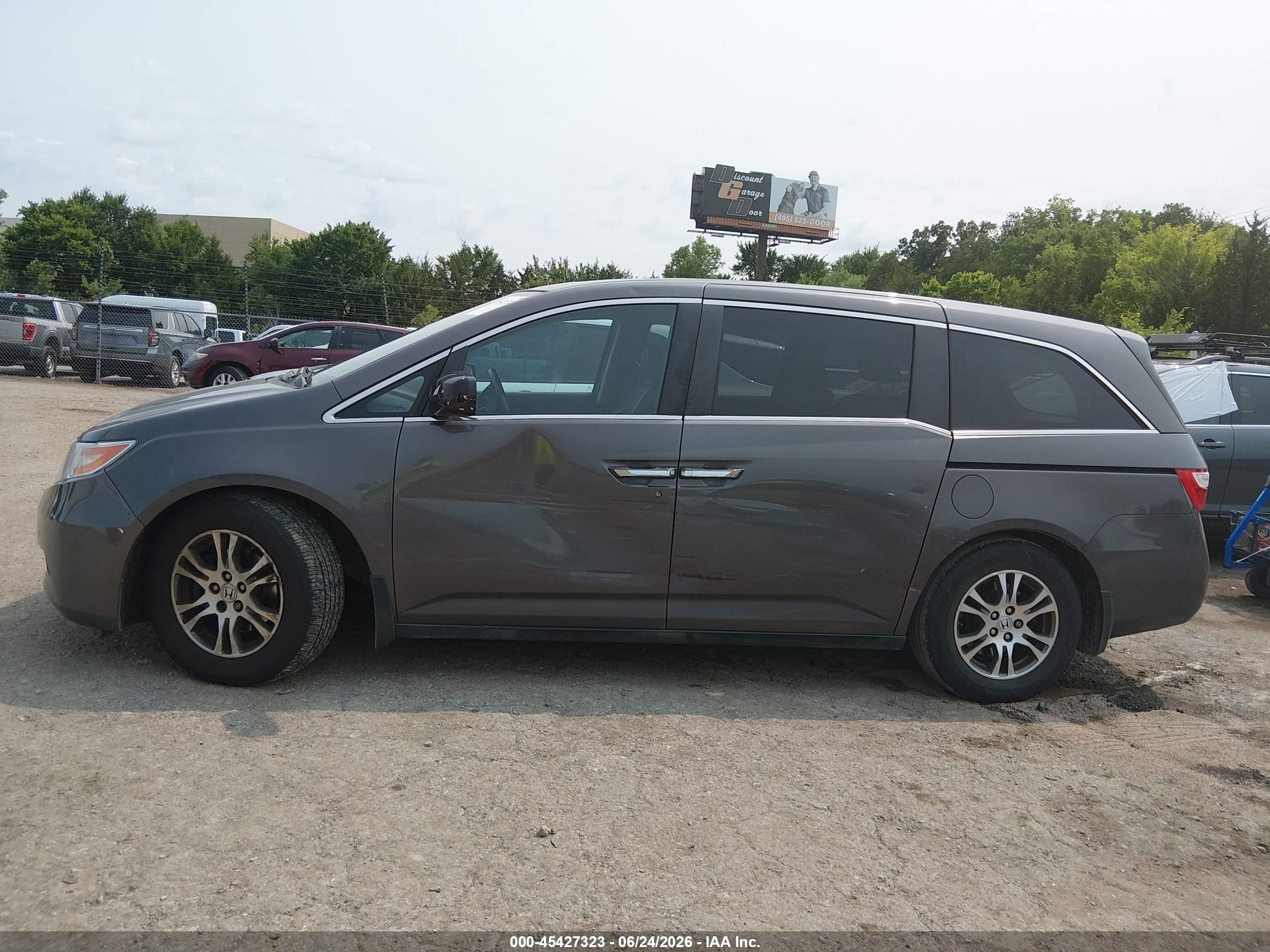 2013 Honda Odyssey Ex-l Gray vin: 5FNRL5H64DB076798