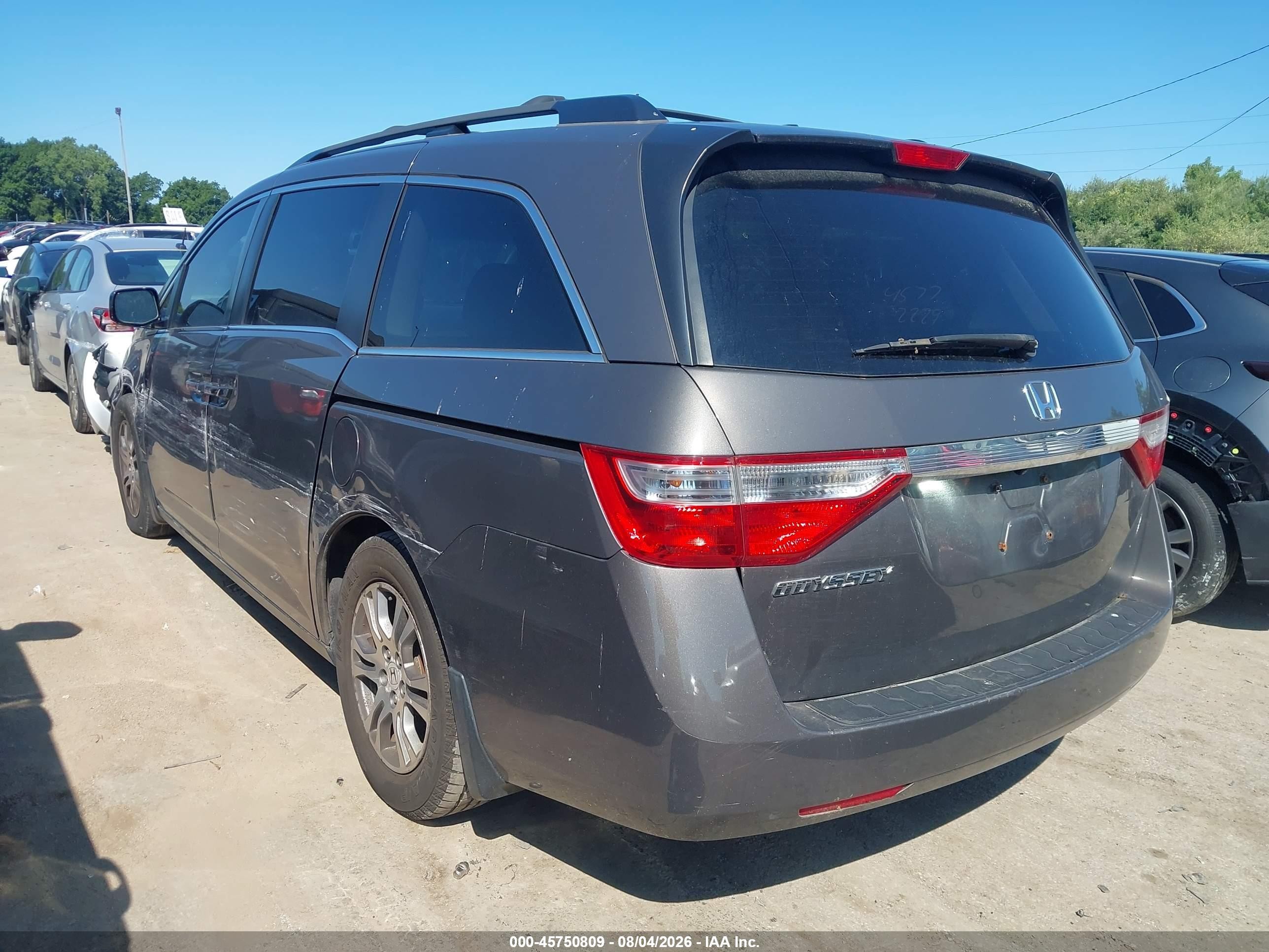 2013 Honda Odyssey Ex-l Серый vin: 5FNRL5H64DB083427