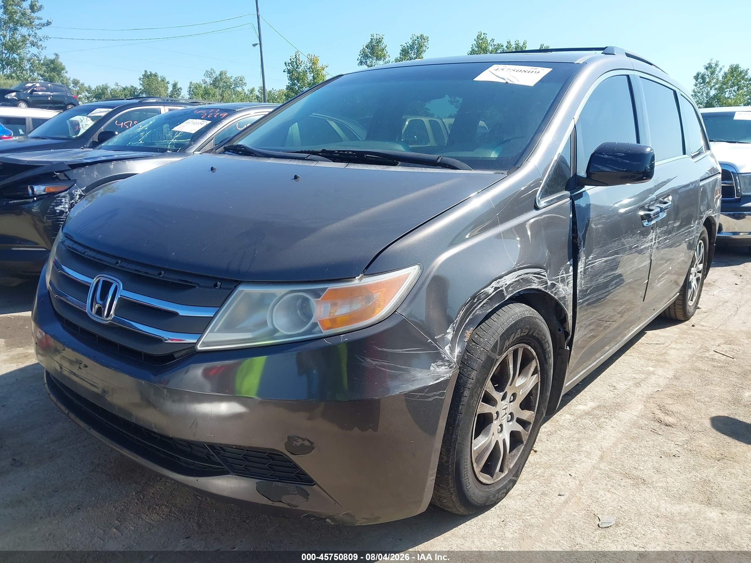 2013 Honda Odyssey Ex-l Серый vin: 5FNRL5H64DB083427