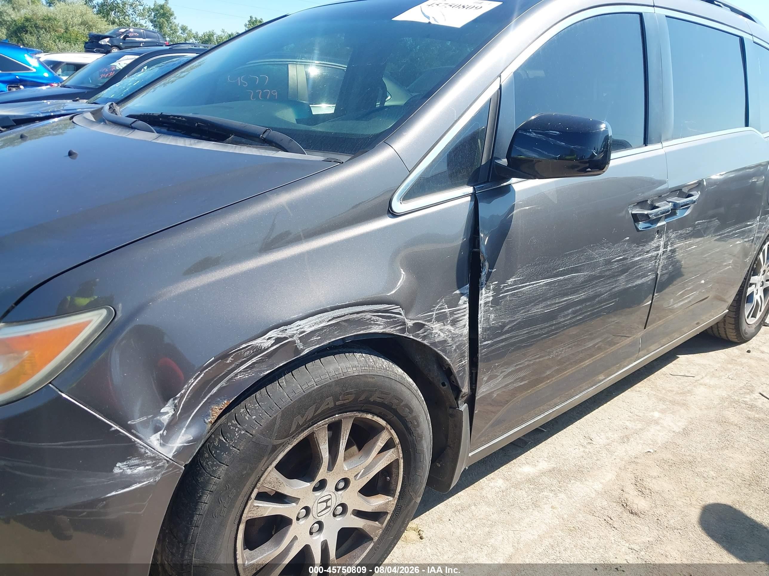 2013 Honda Odyssey Ex-l Серый vin: 5FNRL5H64DB083427