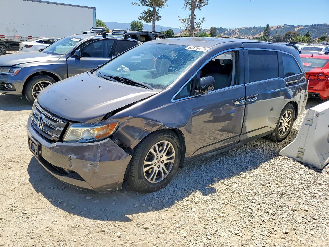 2013 Honda Odyssey Exl Угольный vin: 5FNRL5H64DB090040