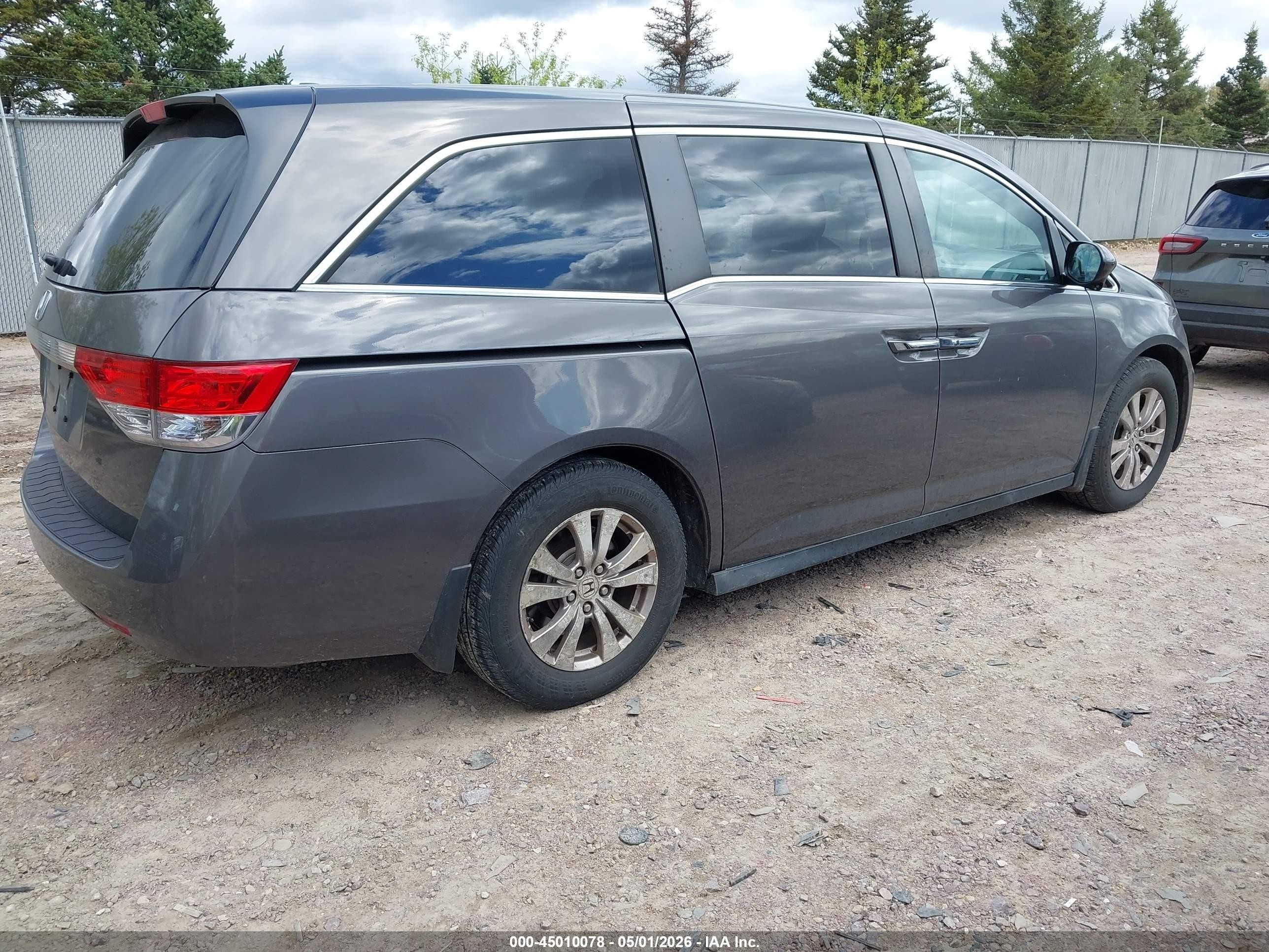 2014 Honda Odyssey Ex-l Gray vin: 5FNRL5H64EB017347
