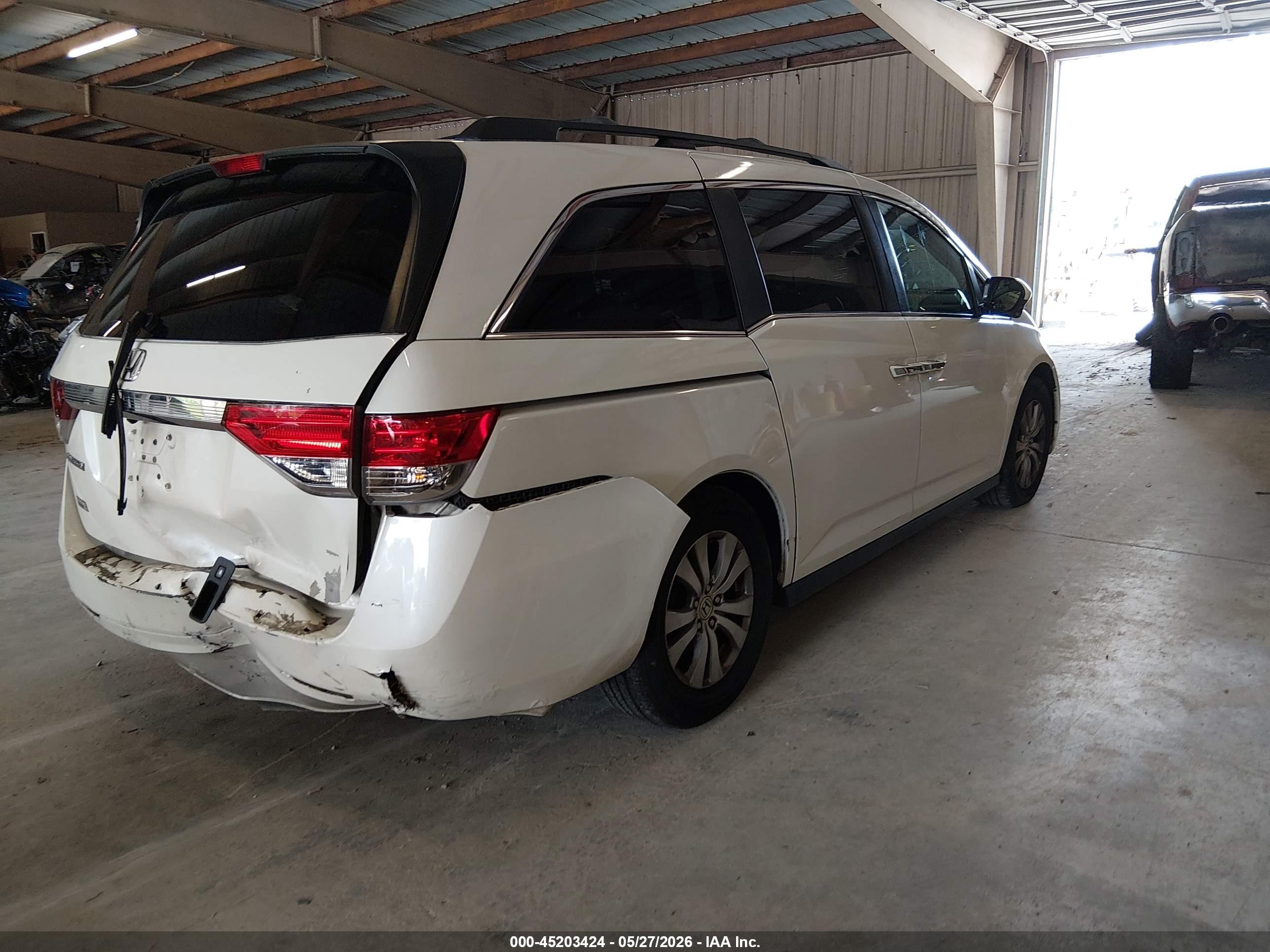 2014 Honda Odyssey Ex-l White vin: 5FNRL5H64EB023682