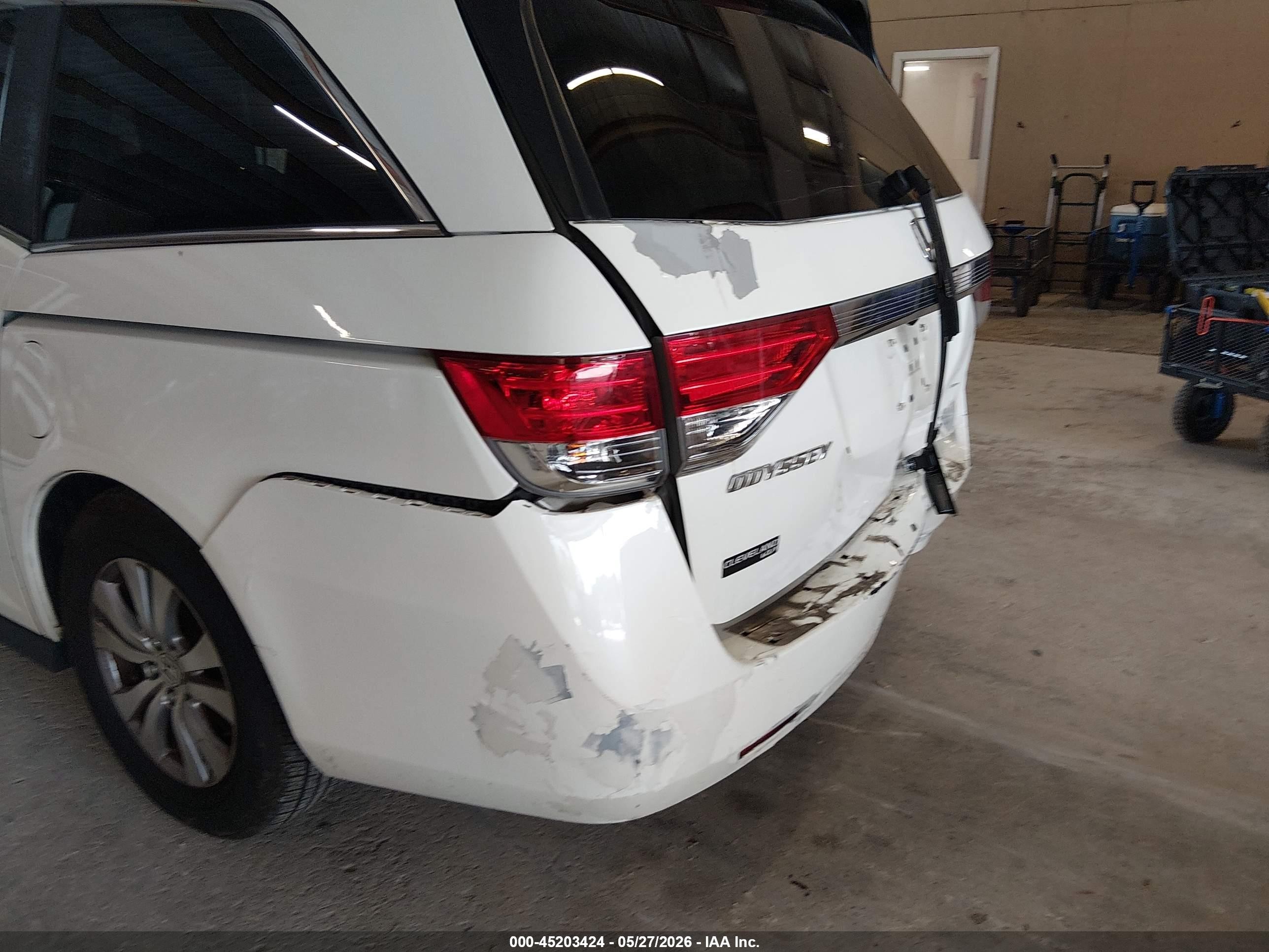 2014 Honda Odyssey Ex-l White vin: 5FNRL5H64EB023682