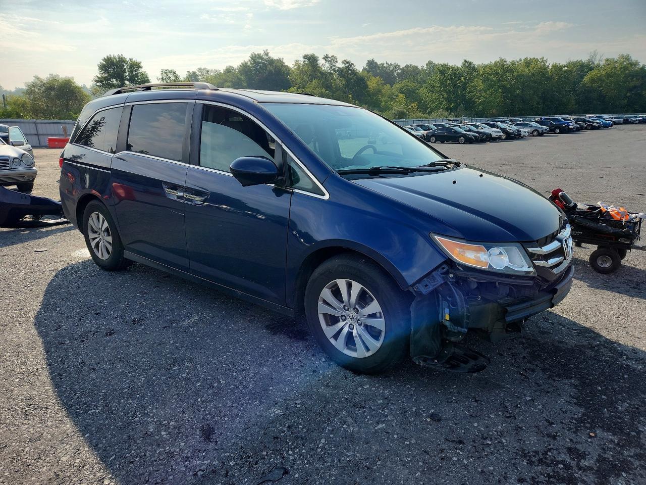 2014 Honda Odyssey Exl Blue vin: 5FNRL5H64EB035850
