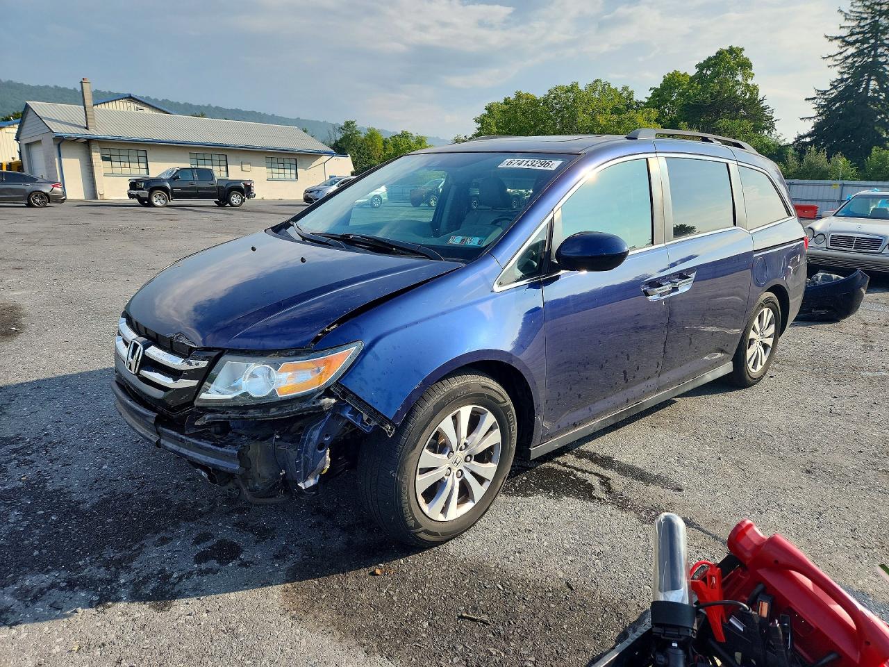 2014 Honda Odyssey Exl Blue vin: 5FNRL5H64EB035850