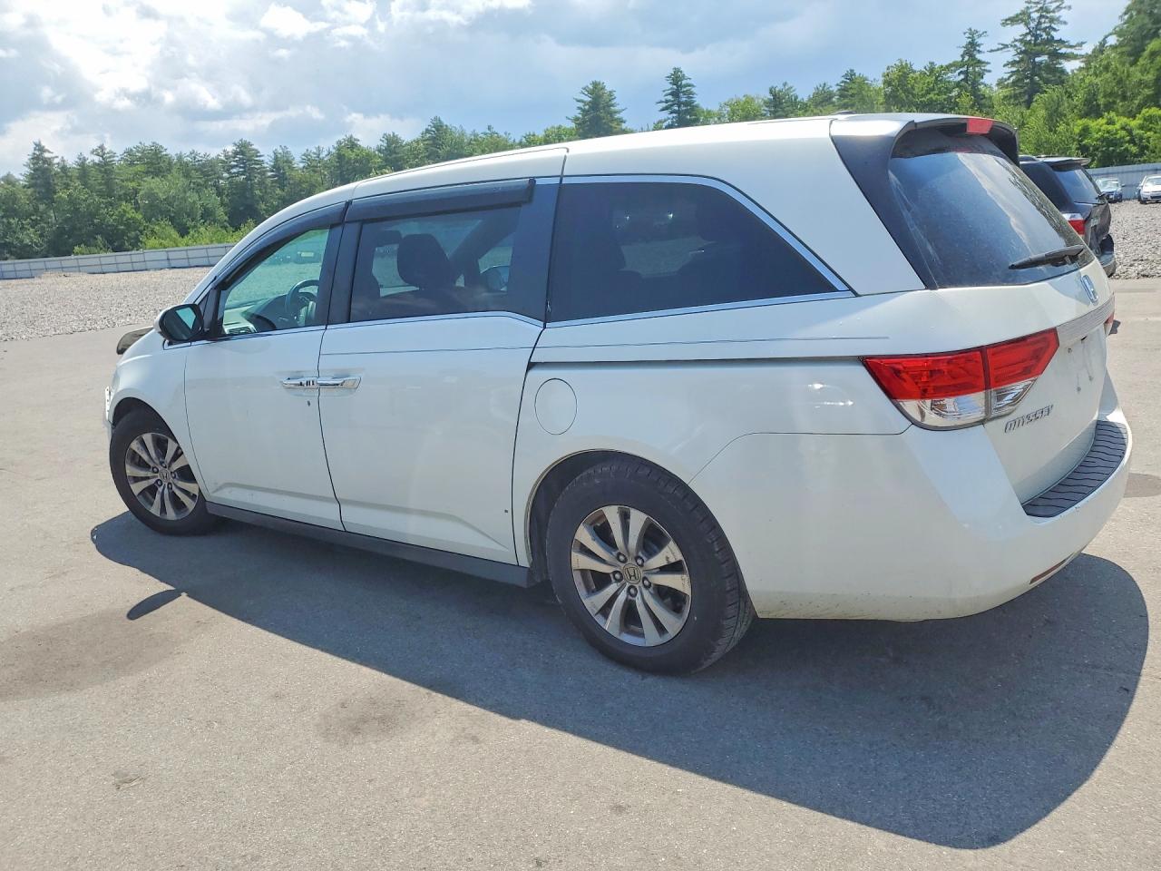 2014 Honda Odyssey Exl White vin: 5FNRL5H64EB045181