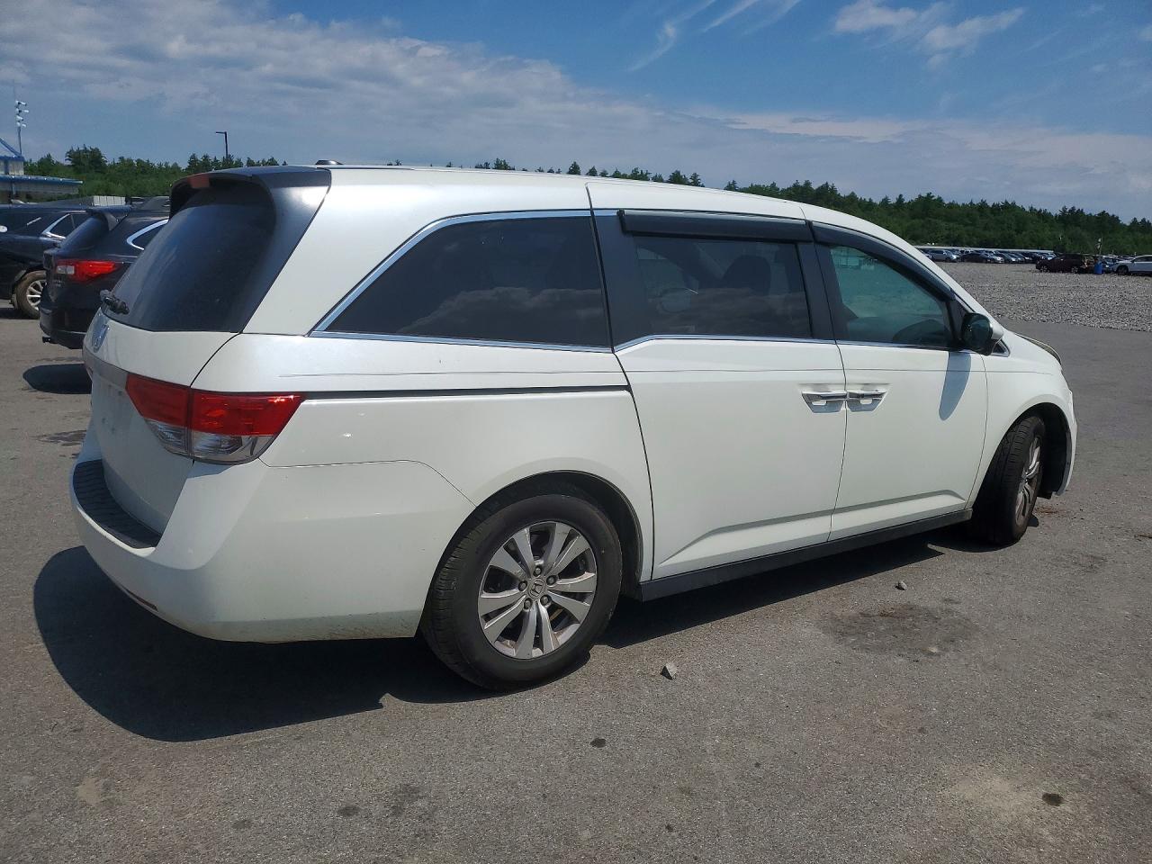 2014 Honda Odyssey Exl White vin: 5FNRL5H64EB045181