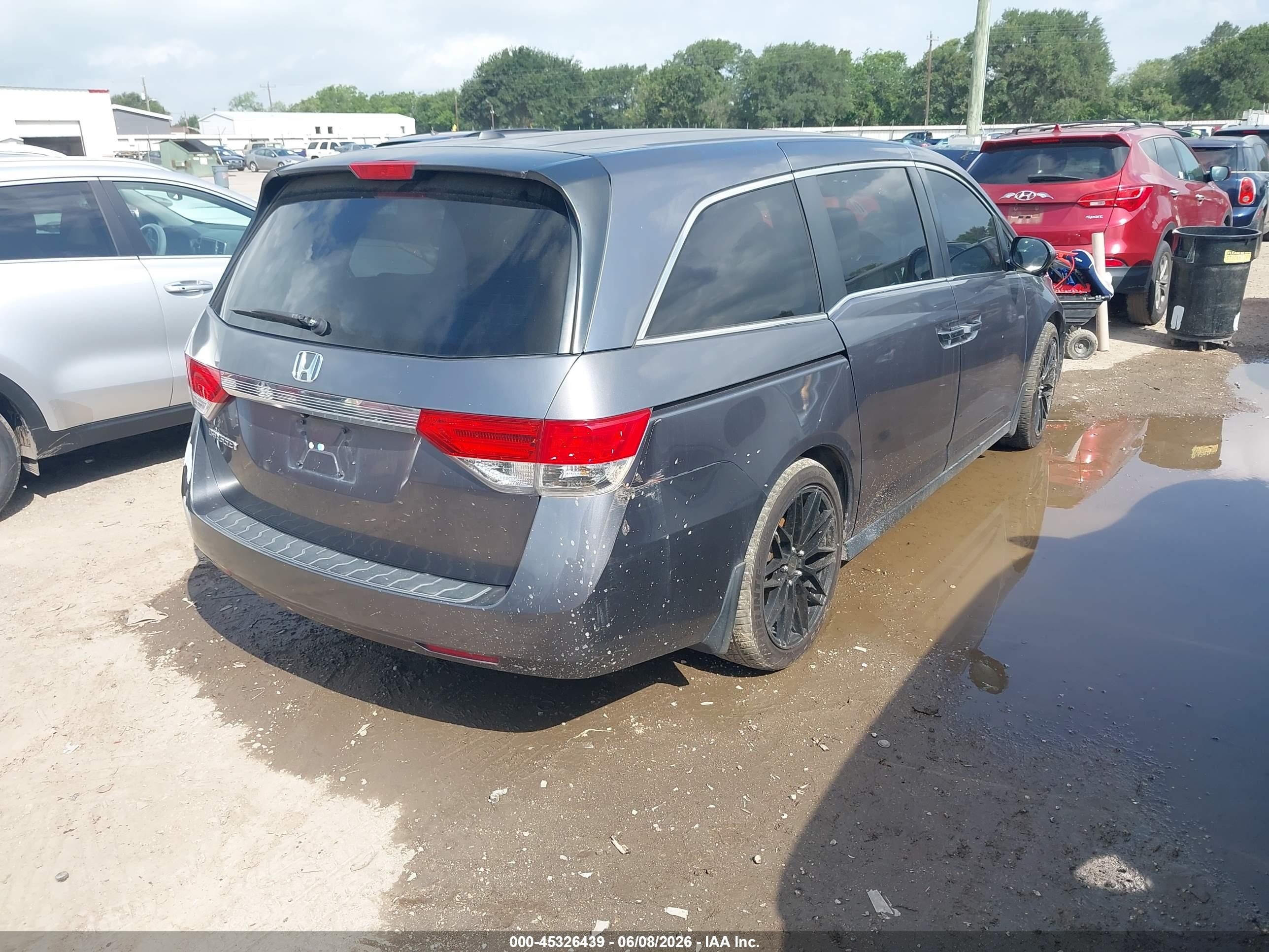 2014 Honda Odyssey Ex-l Gray vin: 5FNRL5H64EB052762