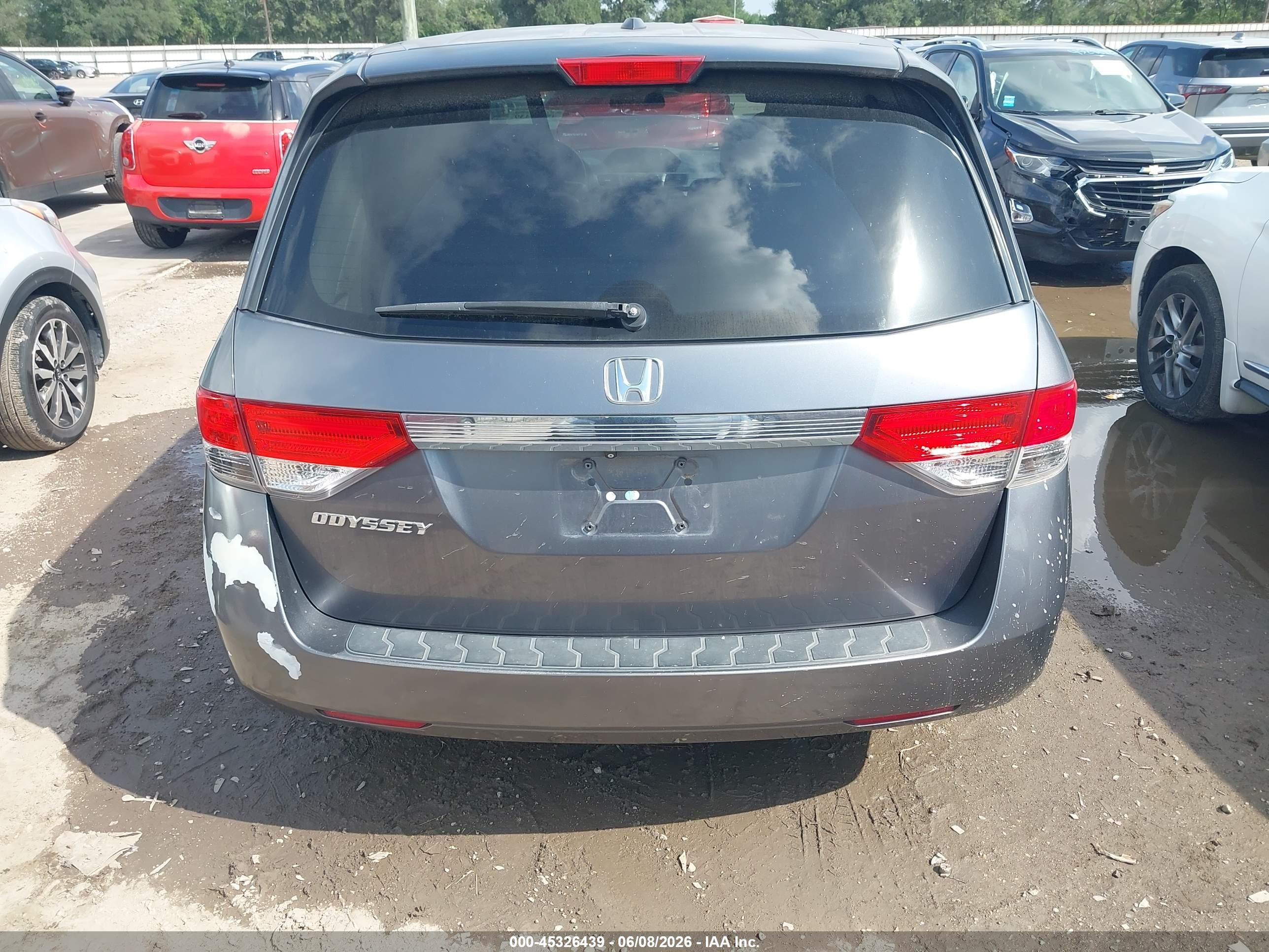 2014 Honda Odyssey Ex-l Gray vin: 5FNRL5H64EB052762