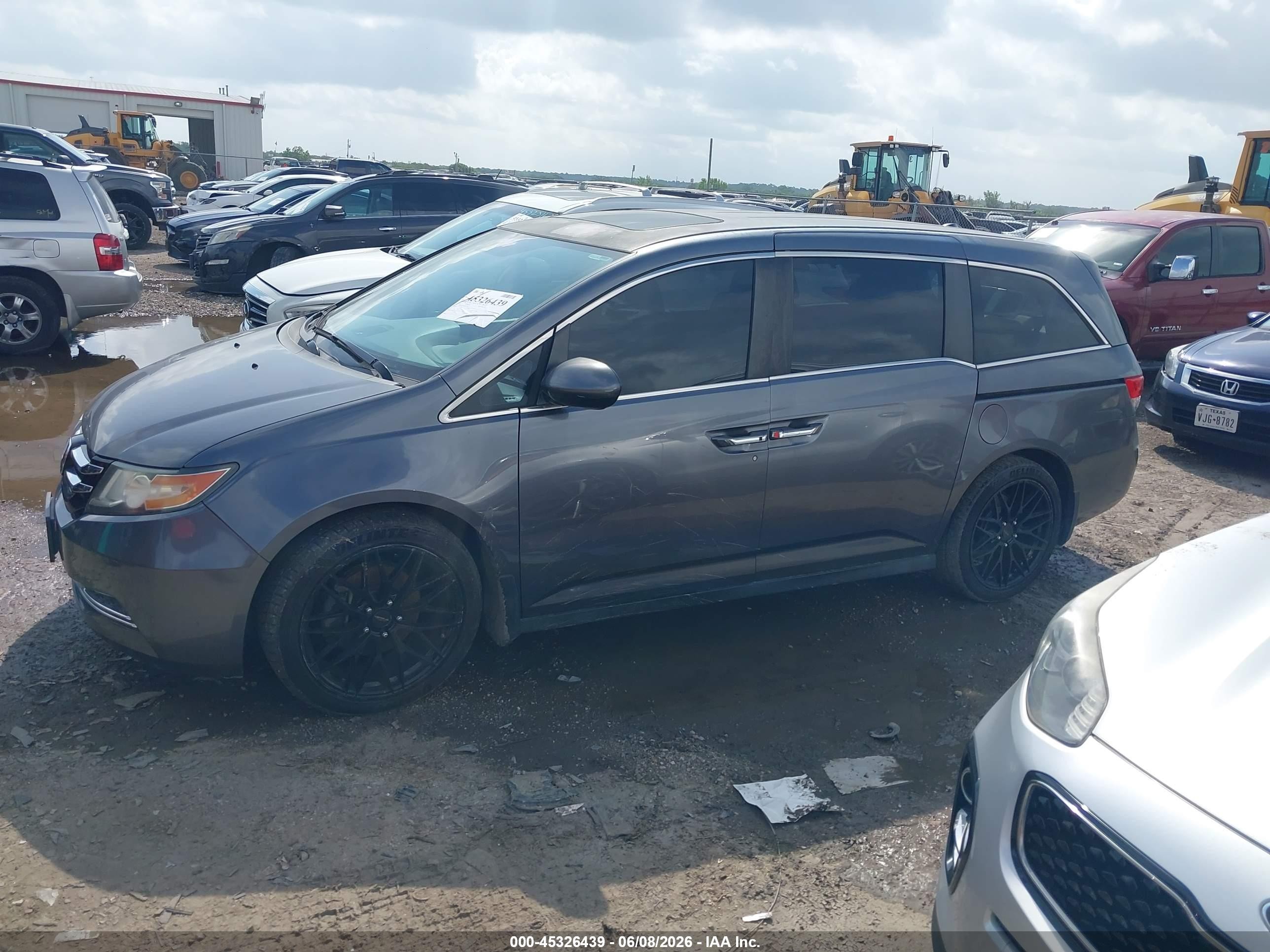2014 Honda Odyssey Ex-l Gray vin: 5FNRL5H64EB052762