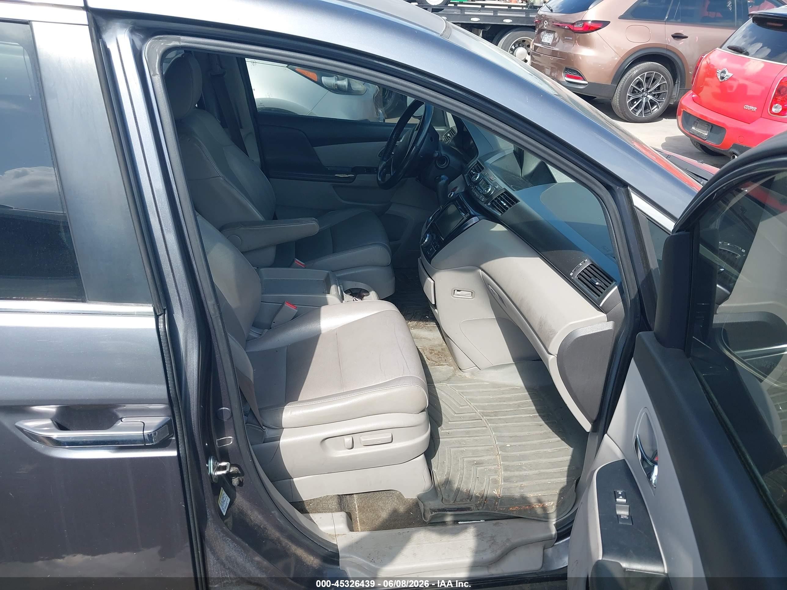 2014 Honda Odyssey Ex-l Gray vin: 5FNRL5H64EB052762