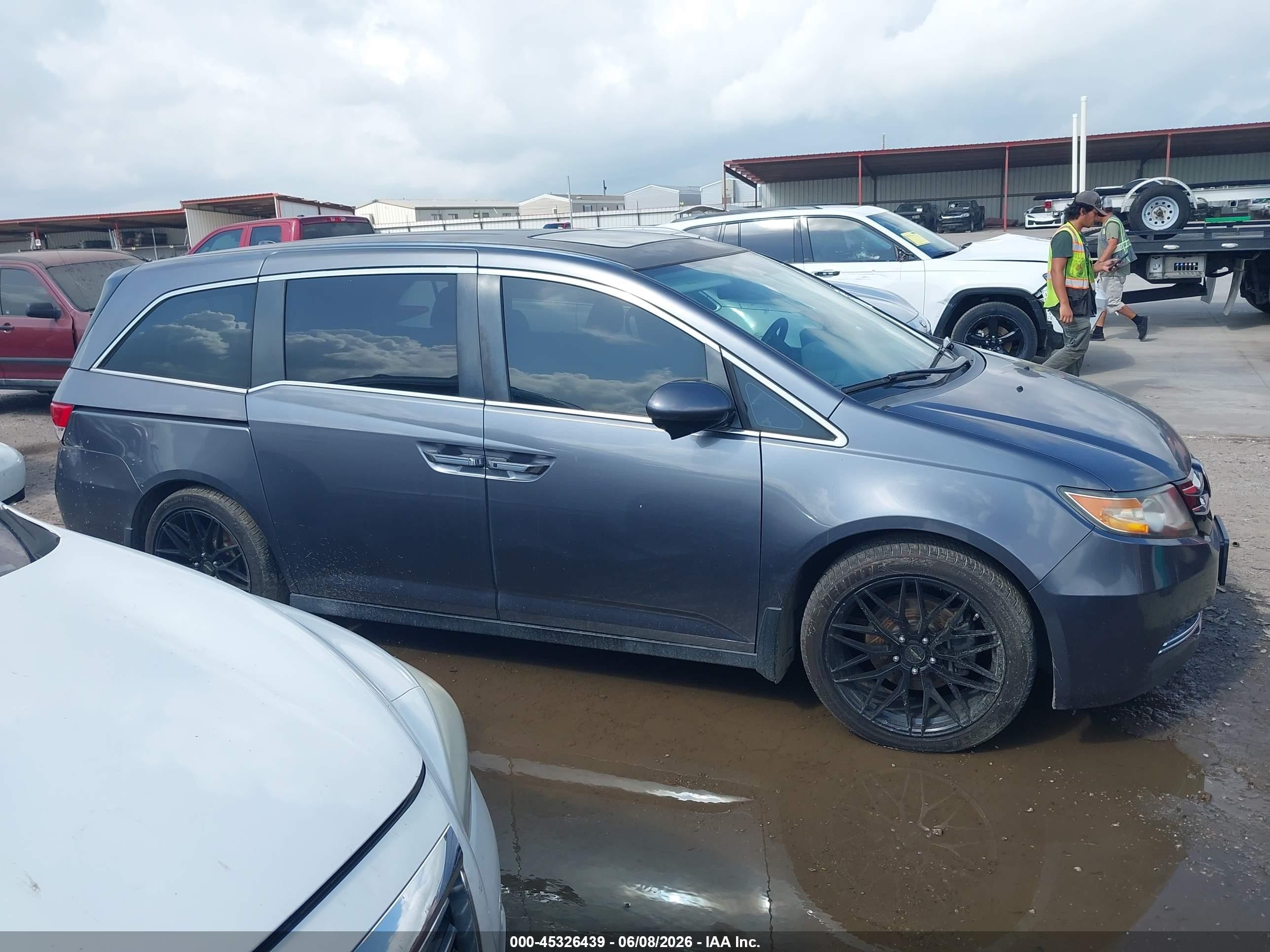 2014 Honda Odyssey Ex-l Gray vin: 5FNRL5H64EB052762