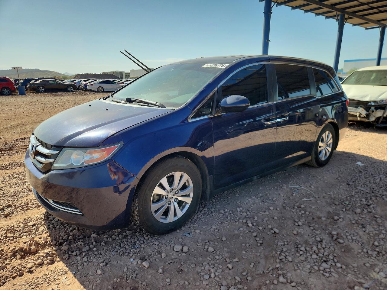 2014 Honda Odyssey Exl Blue vin: 5FNRL5H64EB052907