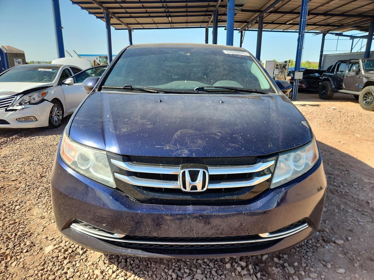 2014 Honda Odyssey Exl Blue vin: 5FNRL5H64EB052907