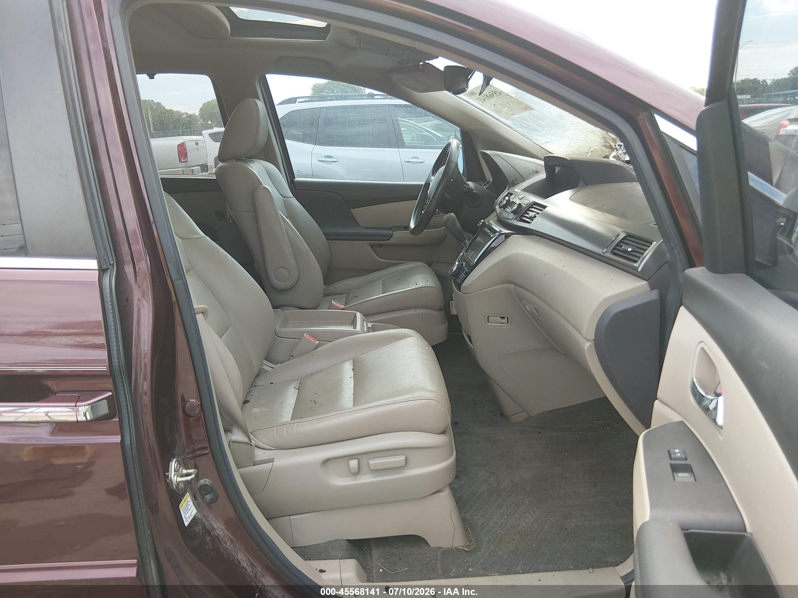 2014 Honda Odyssey Ex-l Maroon vin: 5FNRL5H64EB054432