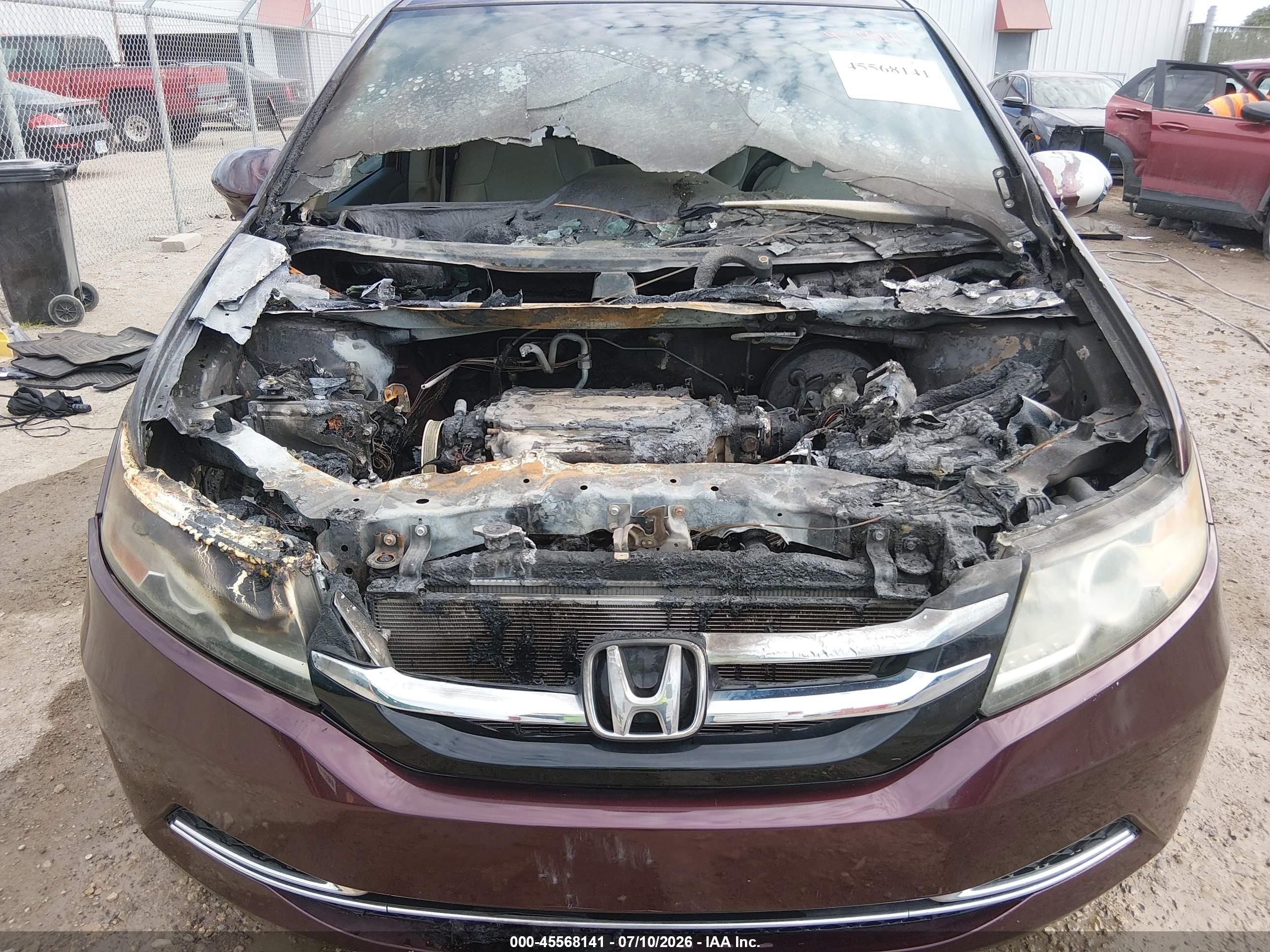 2014 Honda Odyssey Ex-l Maroon vin: 5FNRL5H64EB054432