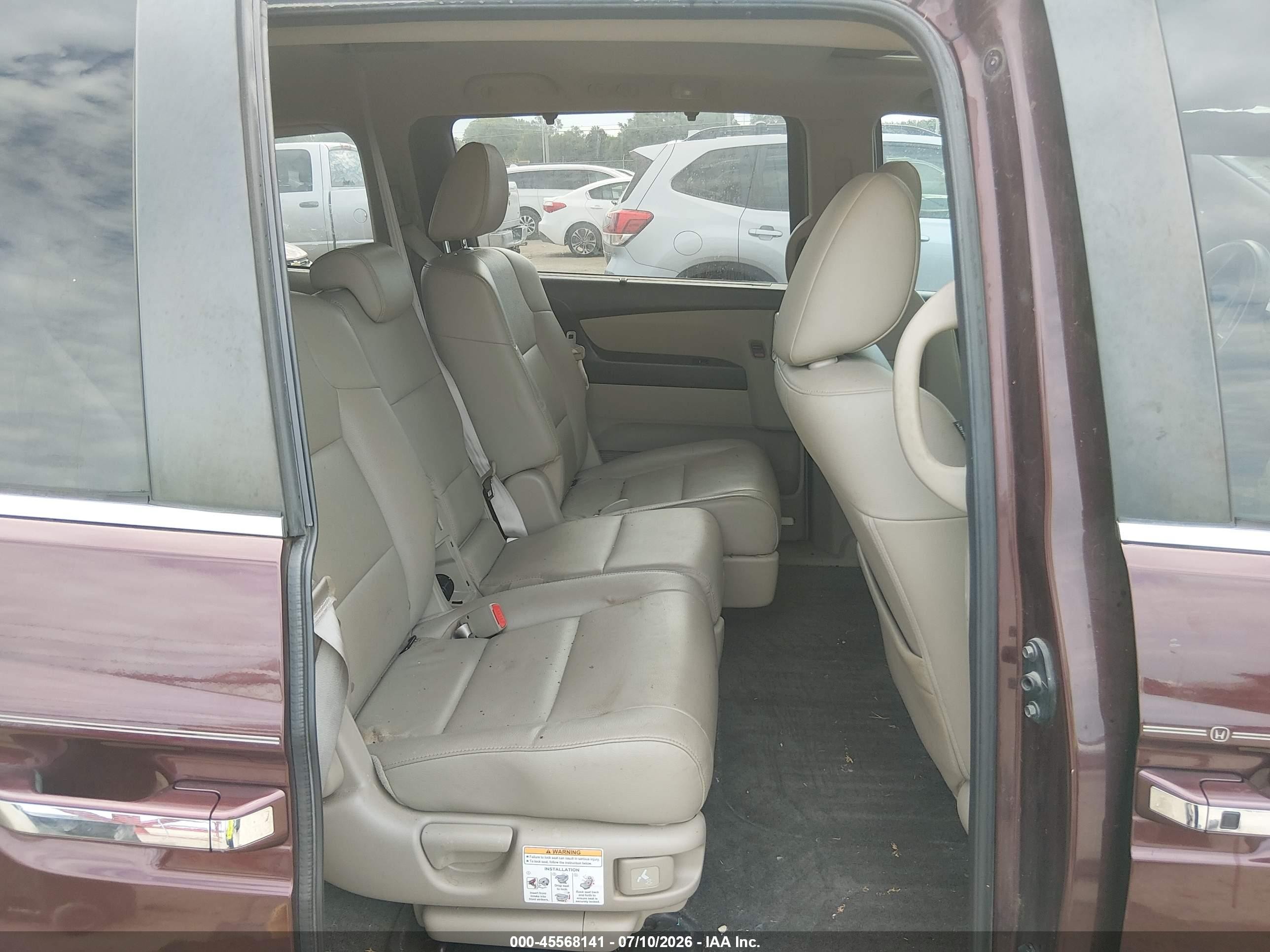 2014 Honda Odyssey Ex-l Maroon vin: 5FNRL5H64EB054432