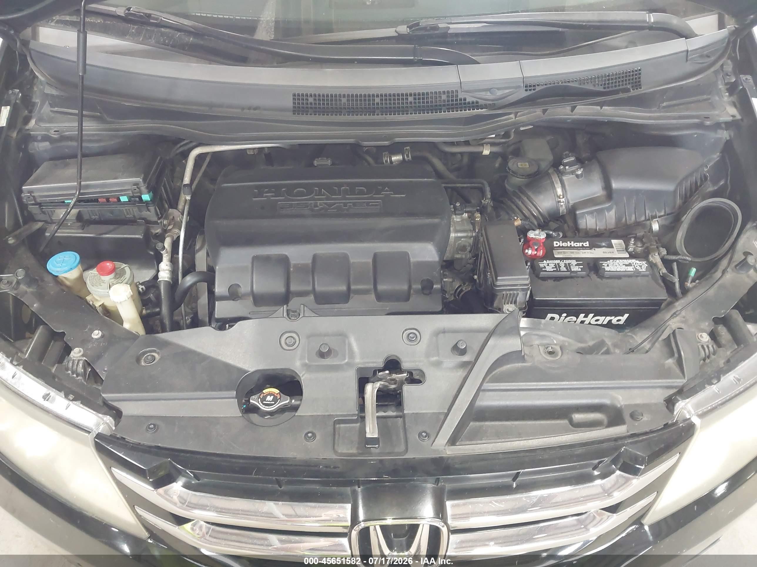 2014 Honda Odyssey Ex-l Black vin: 5FNRL5H64EB055662