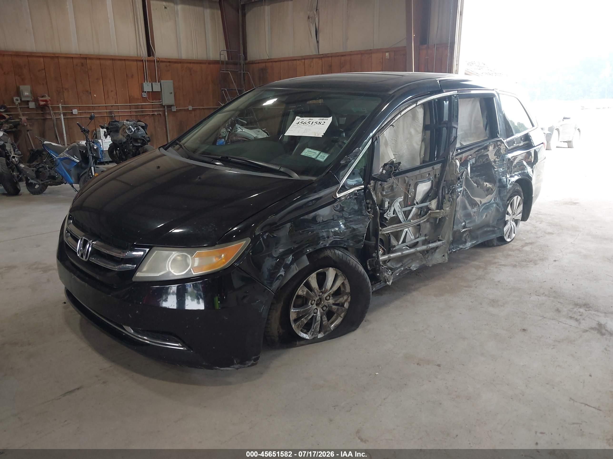 2014 Honda Odyssey Ex-l Black vin: 5FNRL5H64EB055662