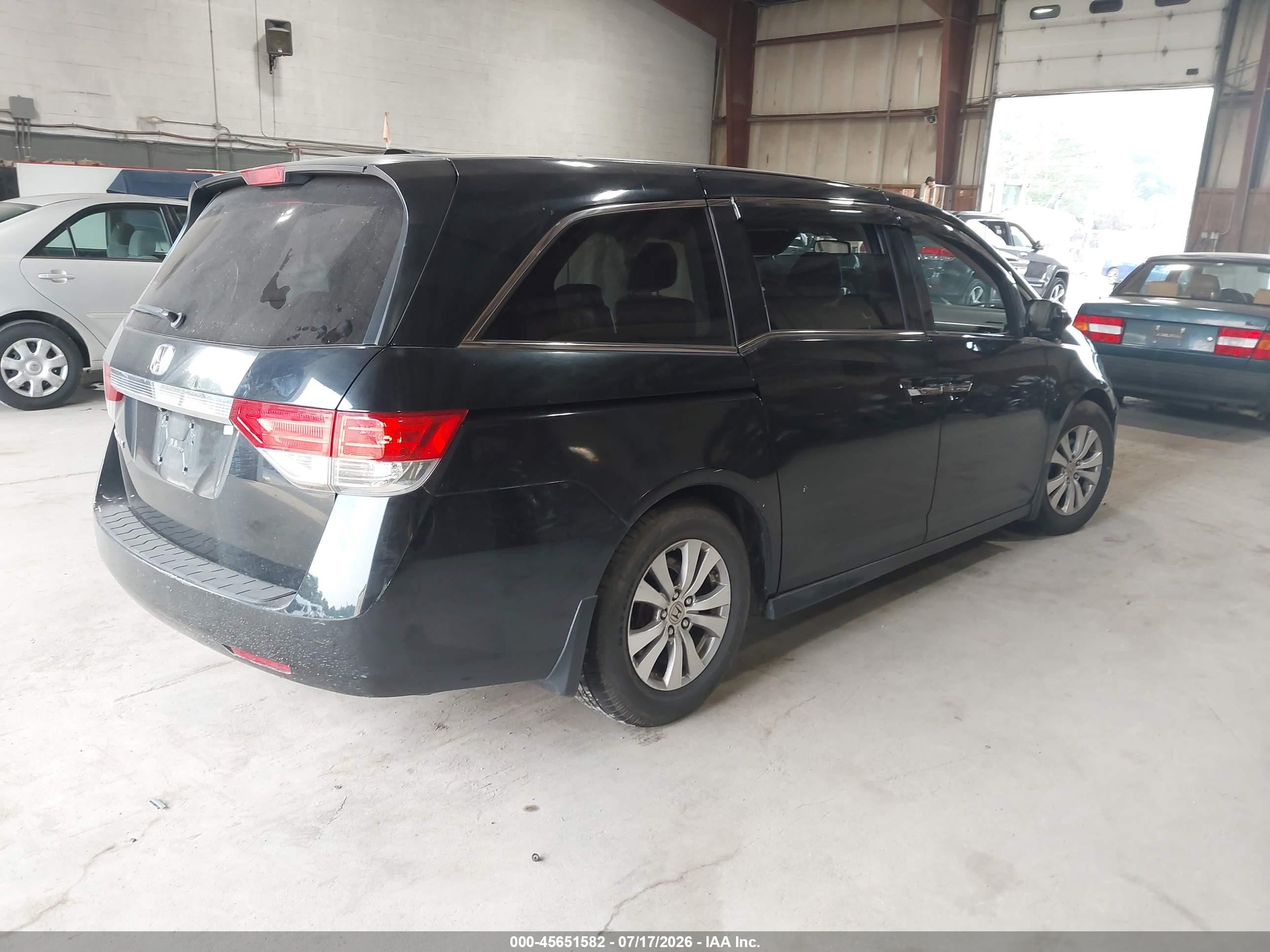 2014 Honda Odyssey Ex-l Black vin: 5FNRL5H64EB055662
