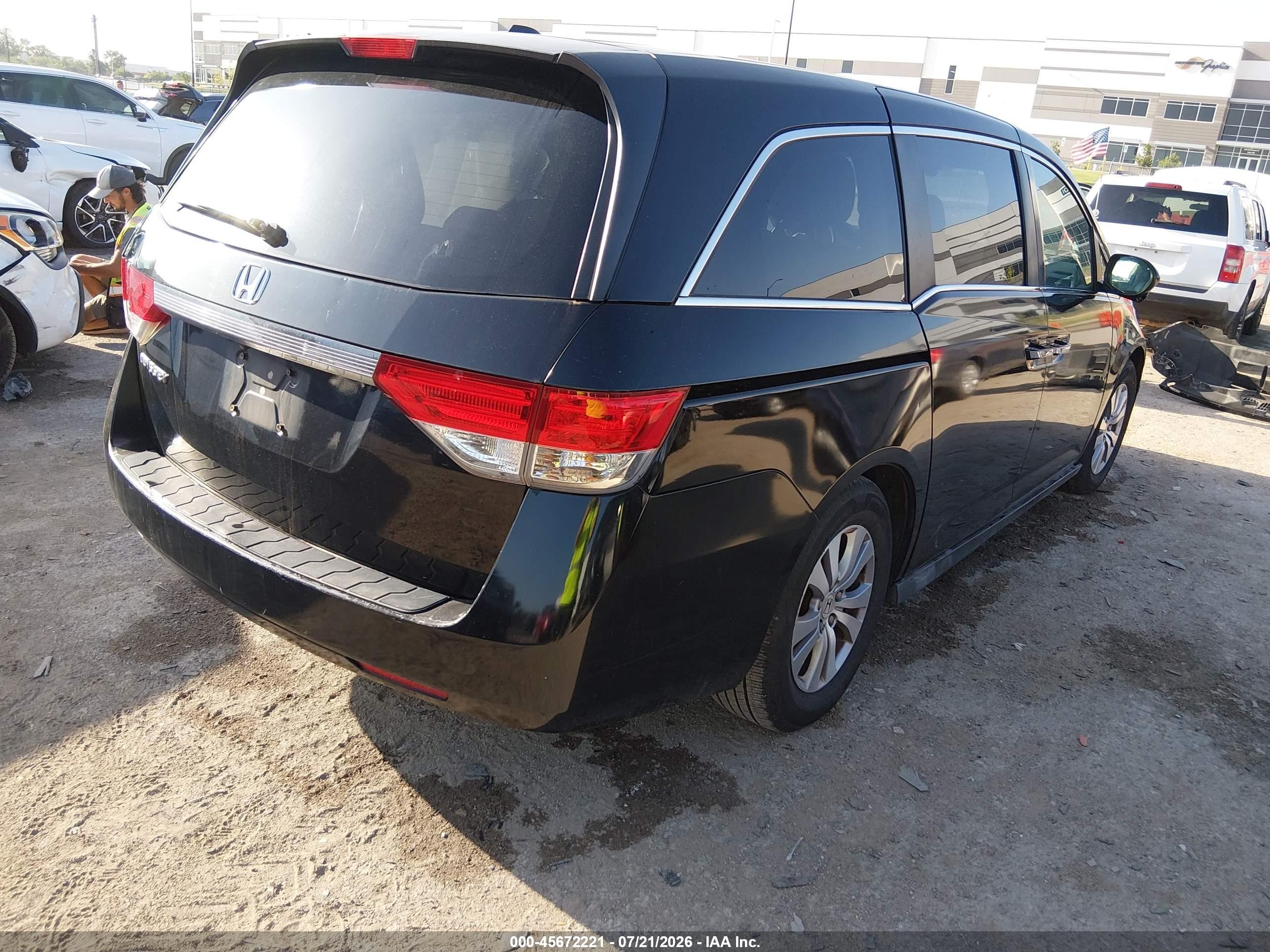 2014 Honda Odyssey Ex-l Black vin: 5FNRL5H64EB060277
