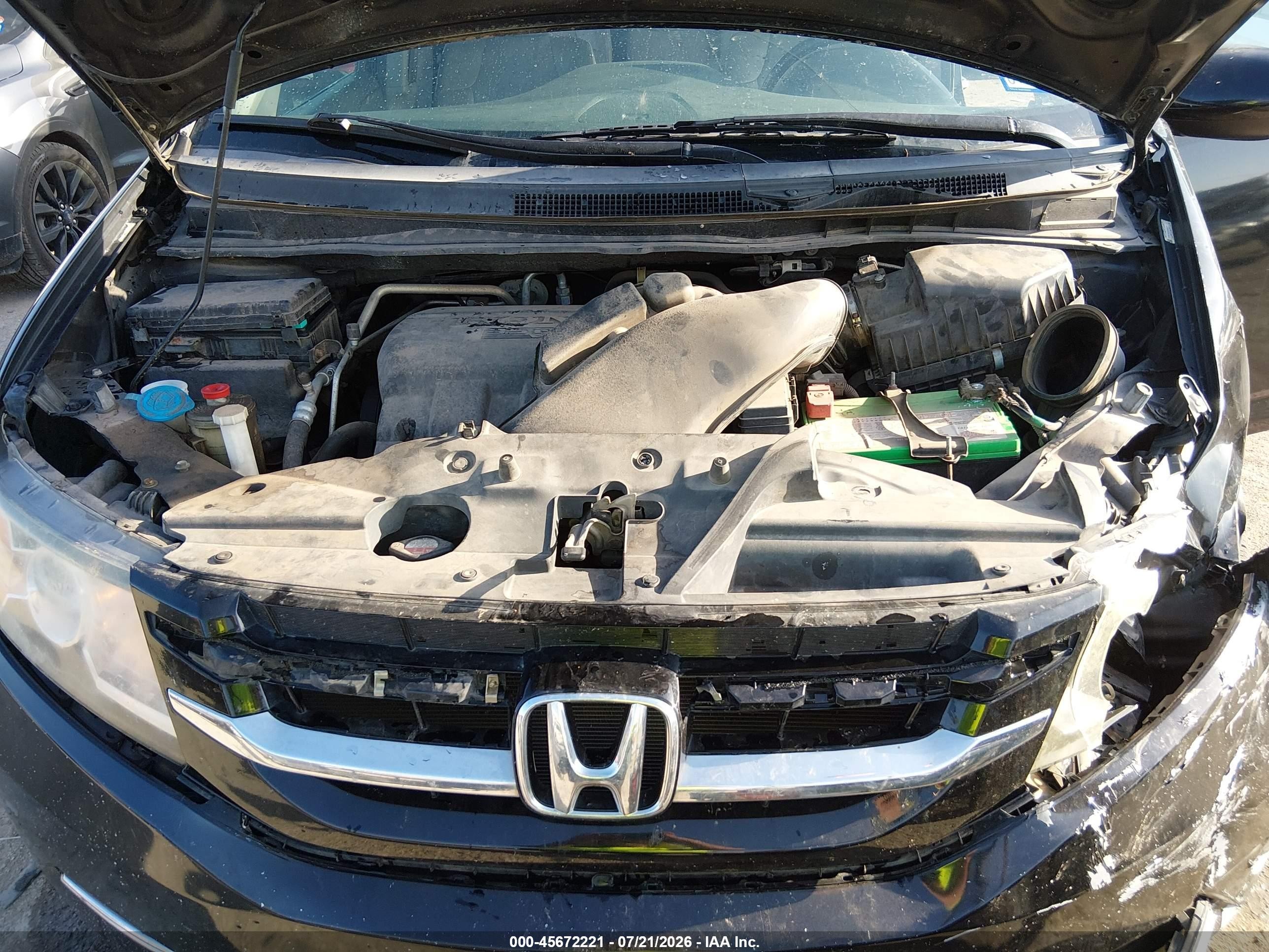 2014 Honda Odyssey Ex-l Black vin: 5FNRL5H64EB060277