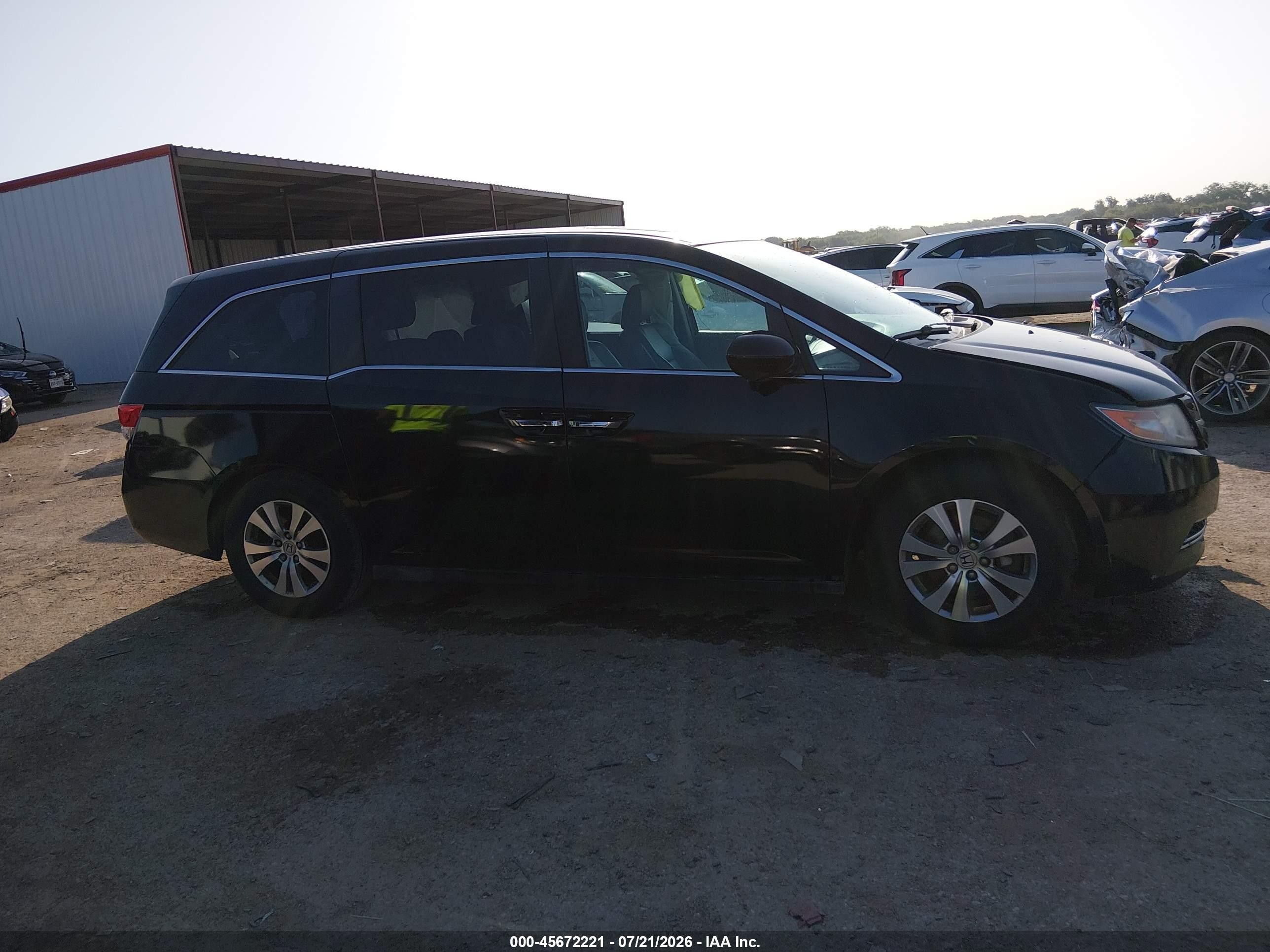 2014 Honda Odyssey Ex-l Black vin: 5FNRL5H64EB060277