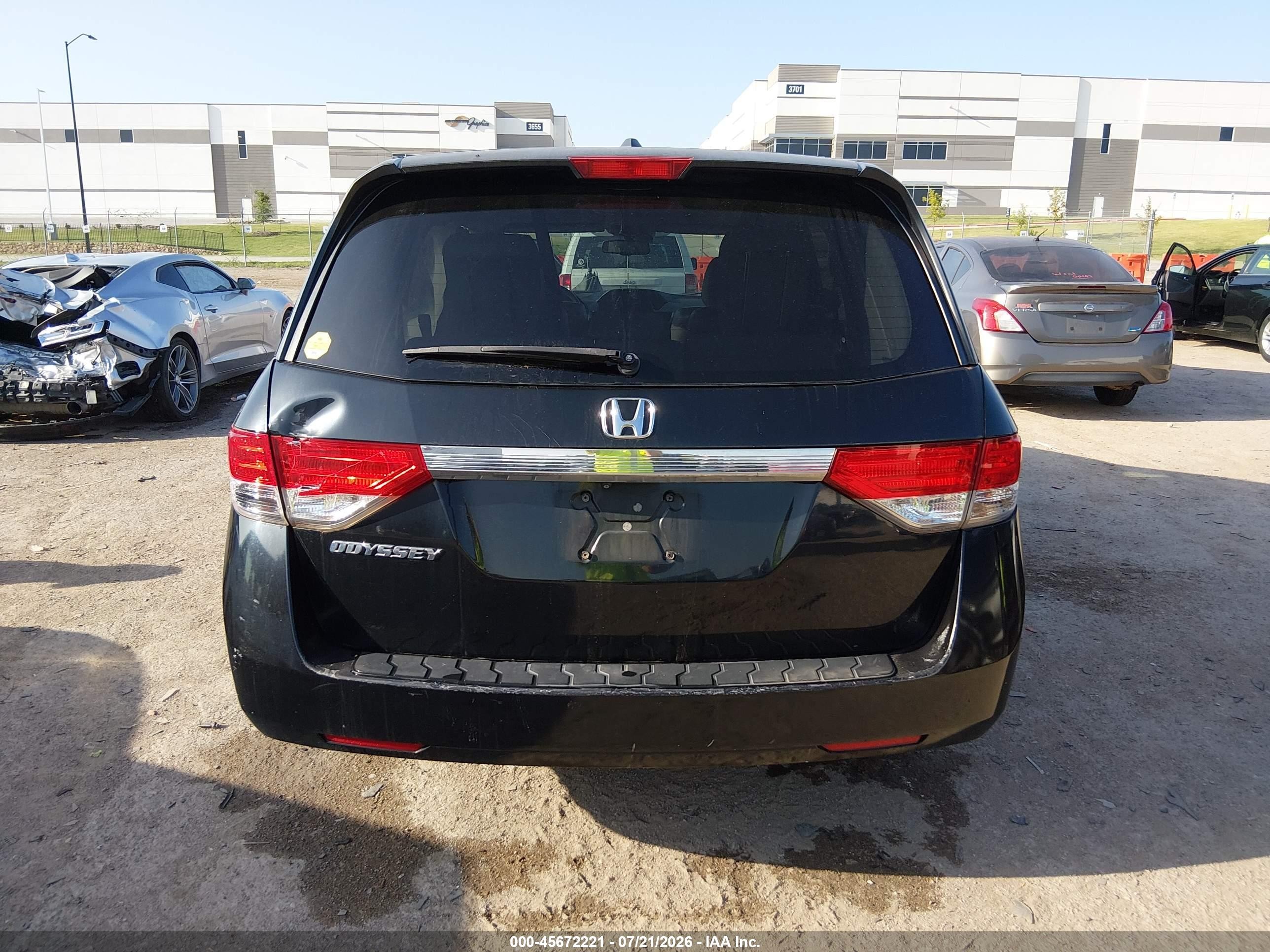 2014 Honda Odyssey Ex-l Black vin: 5FNRL5H64EB060277