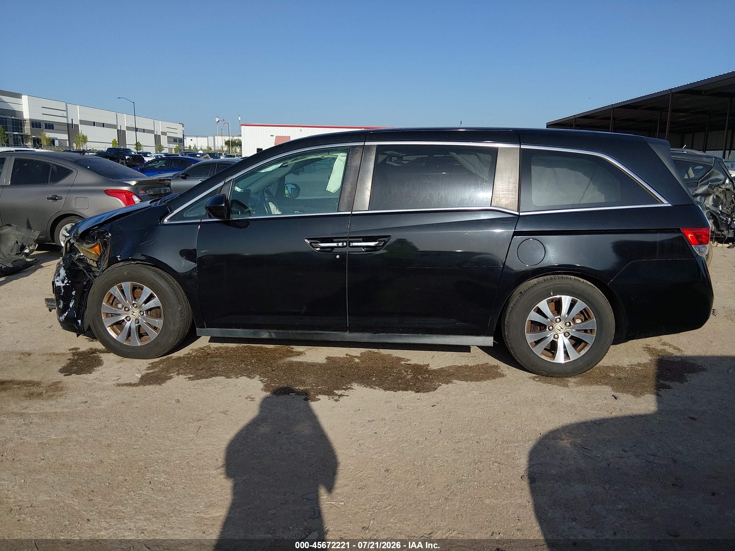 2014 Honda Odyssey Ex-l Black vin: 5FNRL5H64EB060277