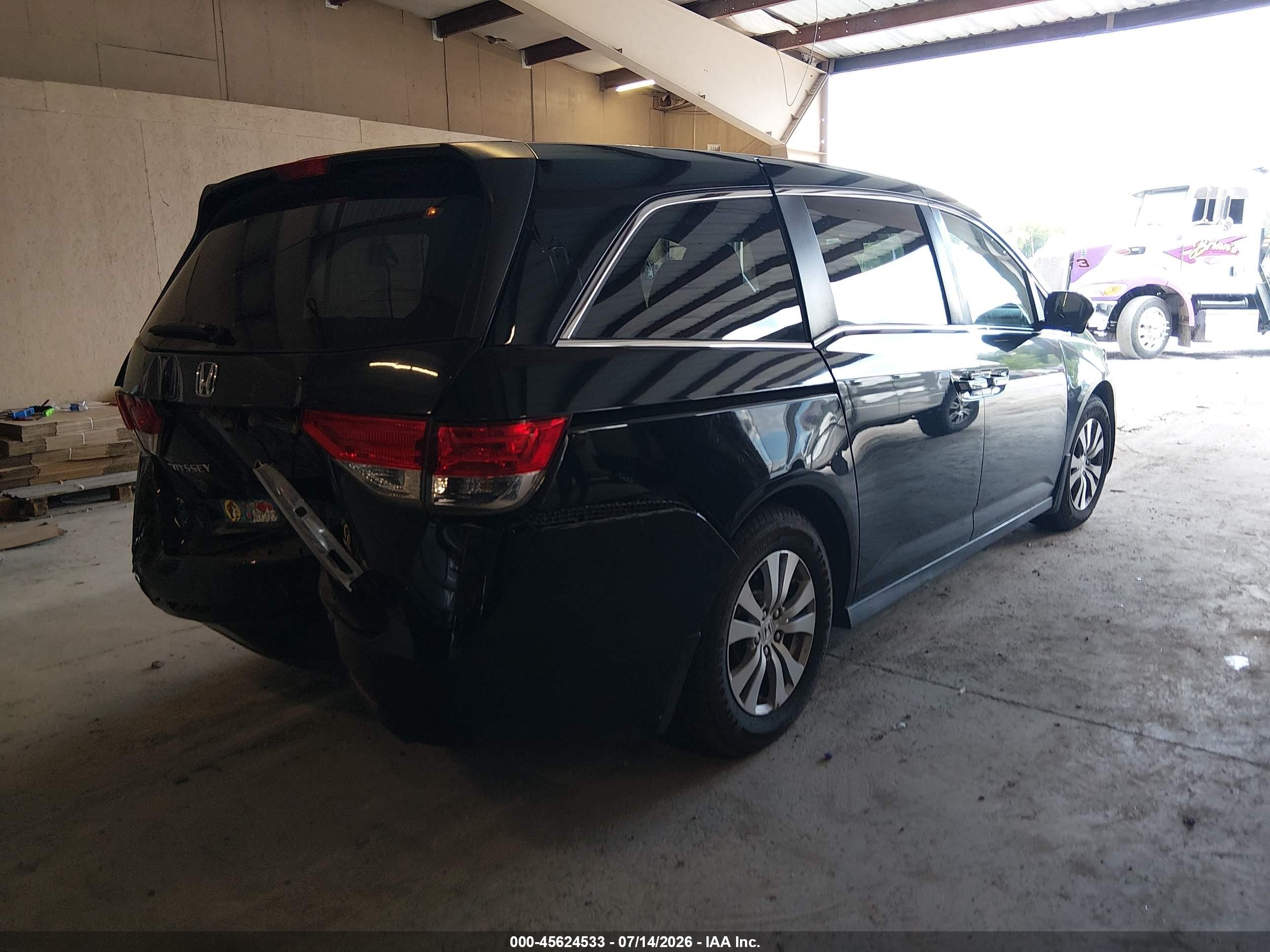2014 Honda Odyssey Ex-l Black vin: 5FNRL5H64EB063647