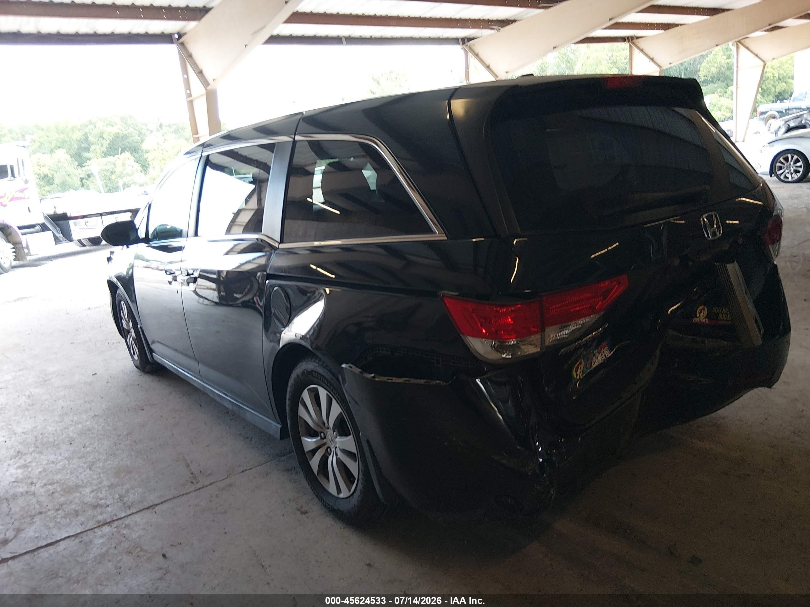 2014 Honda Odyssey Ex-l Black vin: 5FNRL5H64EB063647