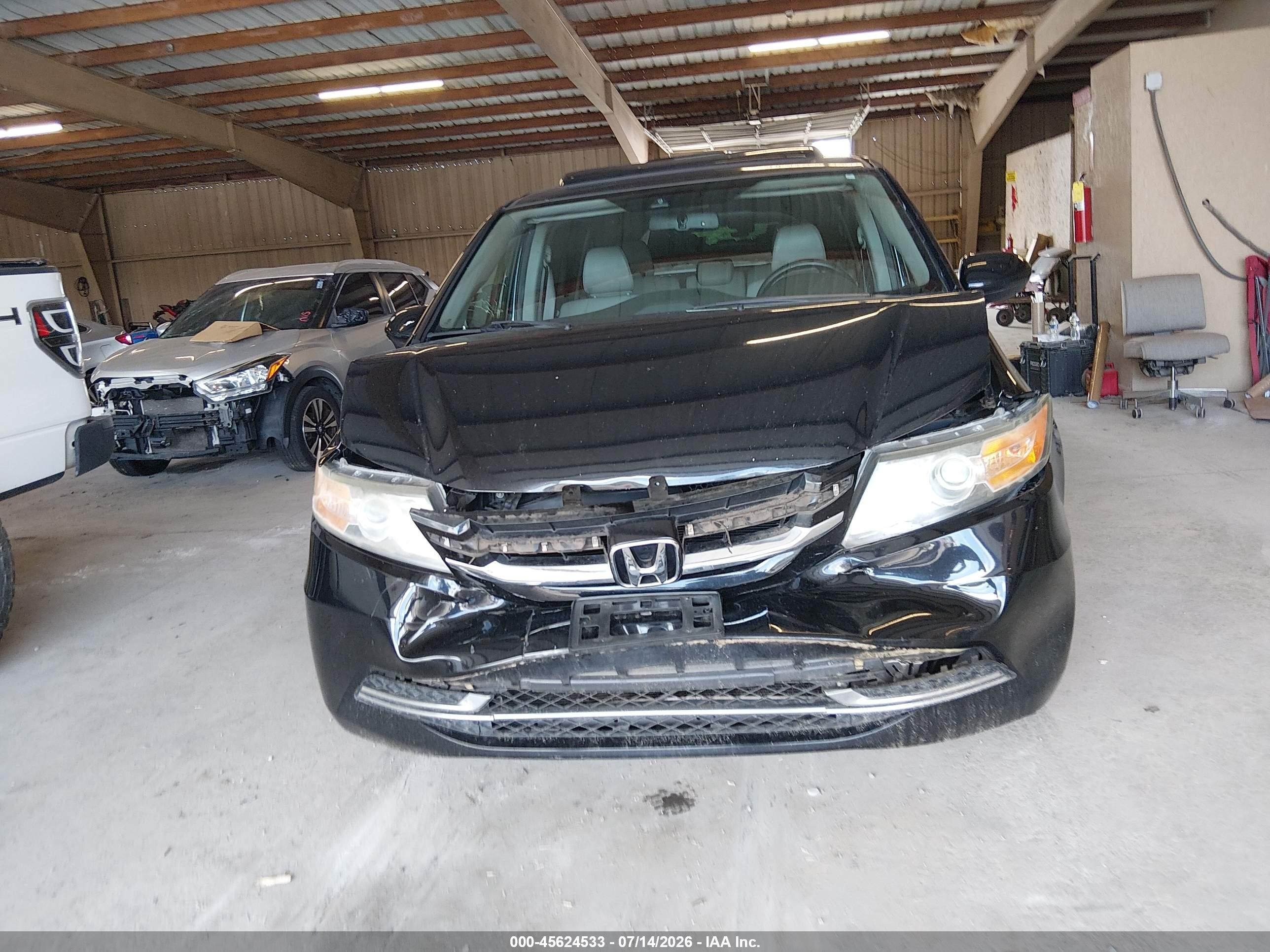 2014 Honda Odyssey Ex-l Black vin: 5FNRL5H64EB063647