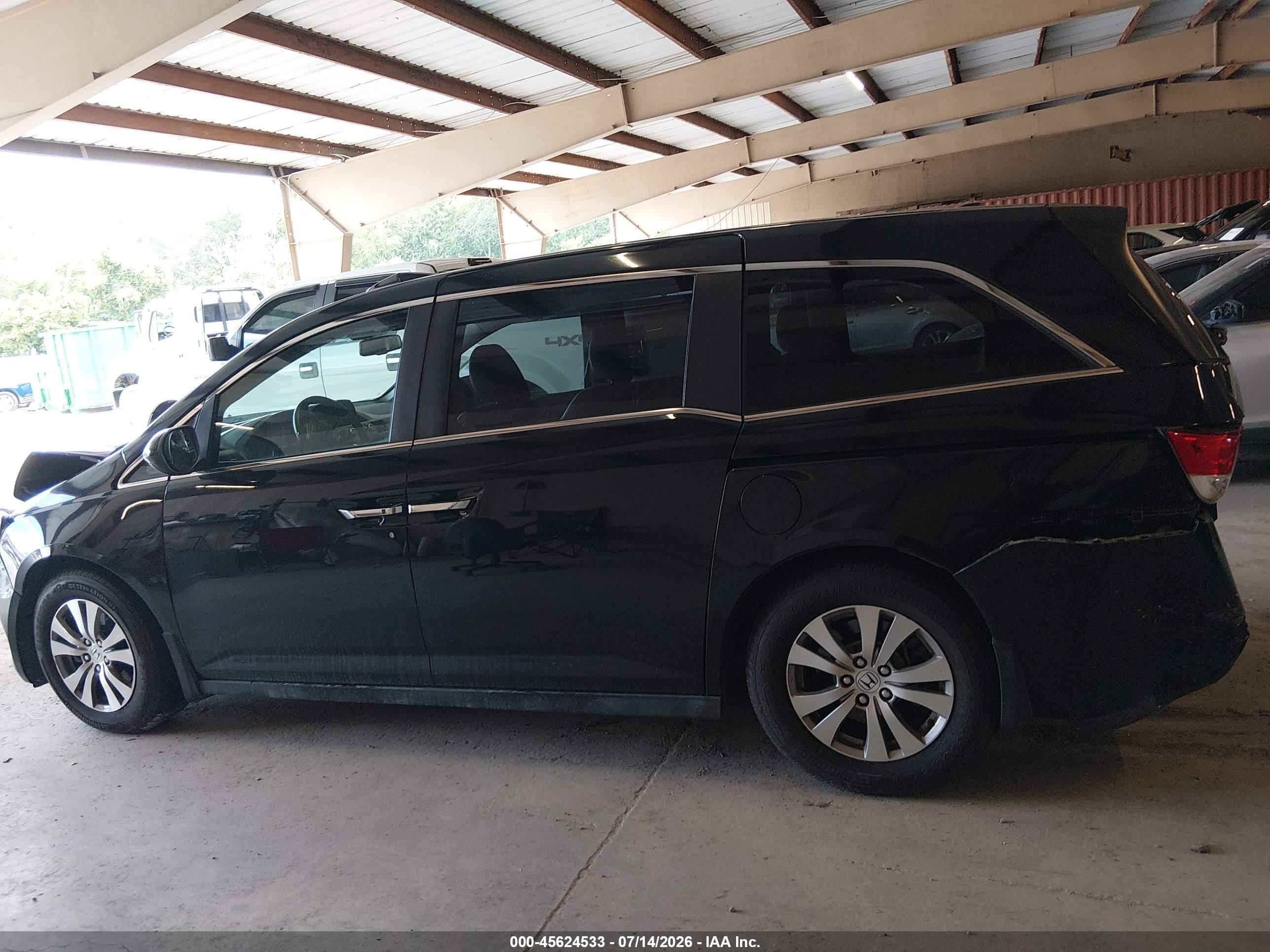 2014 Honda Odyssey Ex-l Black vin: 5FNRL5H64EB063647