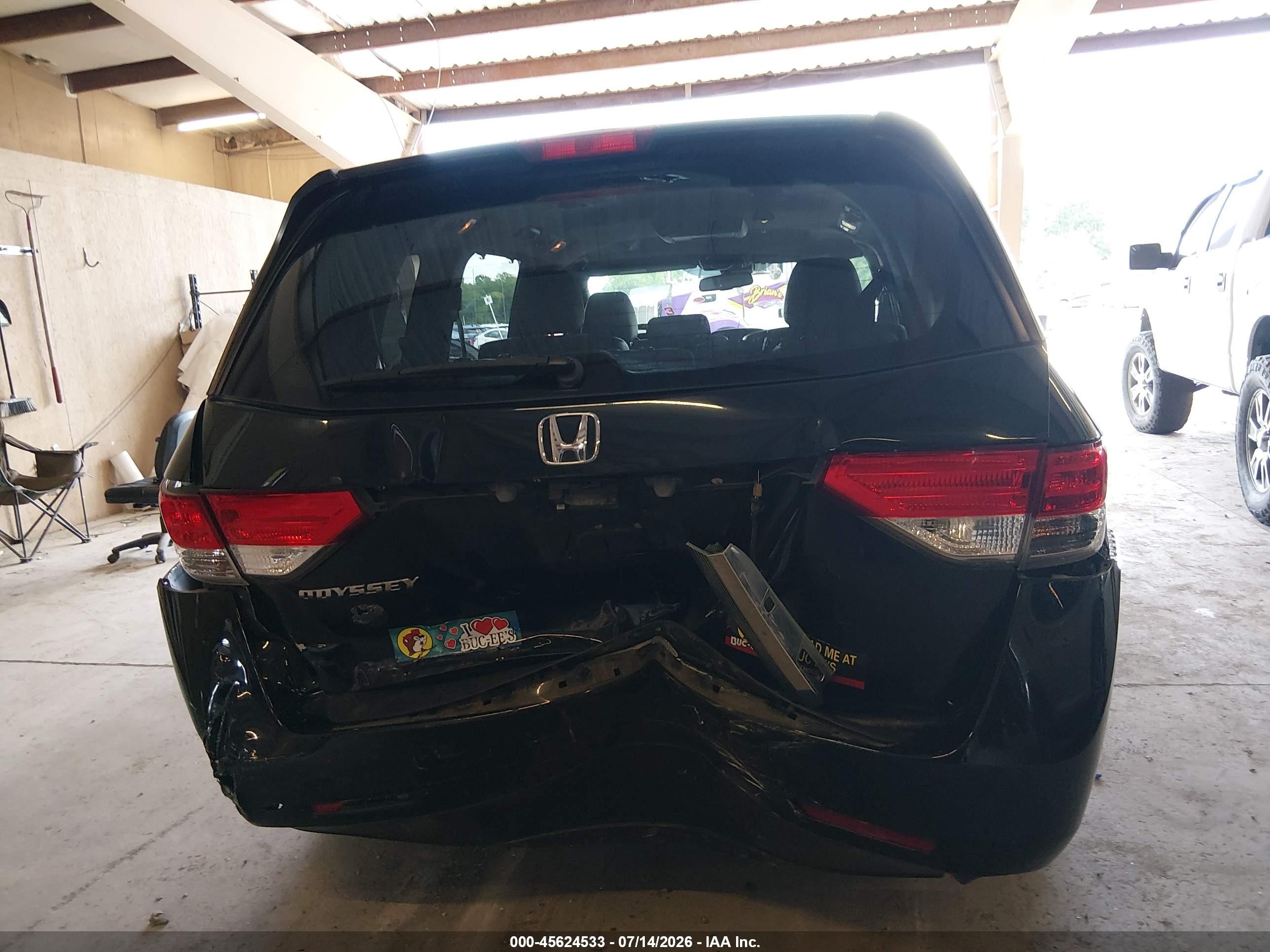 2014 Honda Odyssey Ex-l Black vin: 5FNRL5H64EB063647