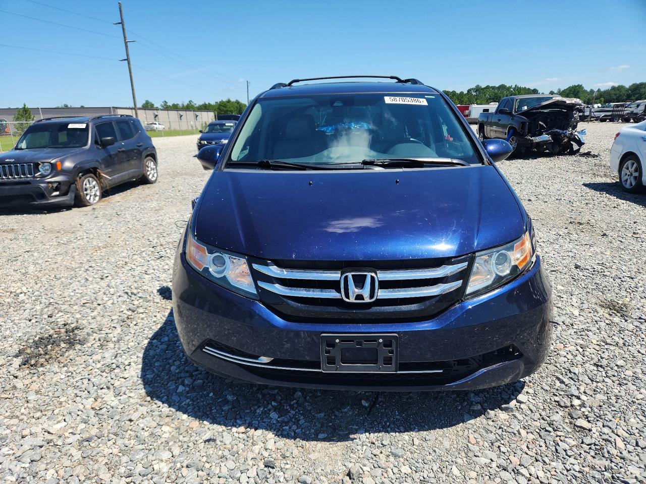 2014 Honda Odyssey Exl Blue vin: 5FNRL5H64EB067410