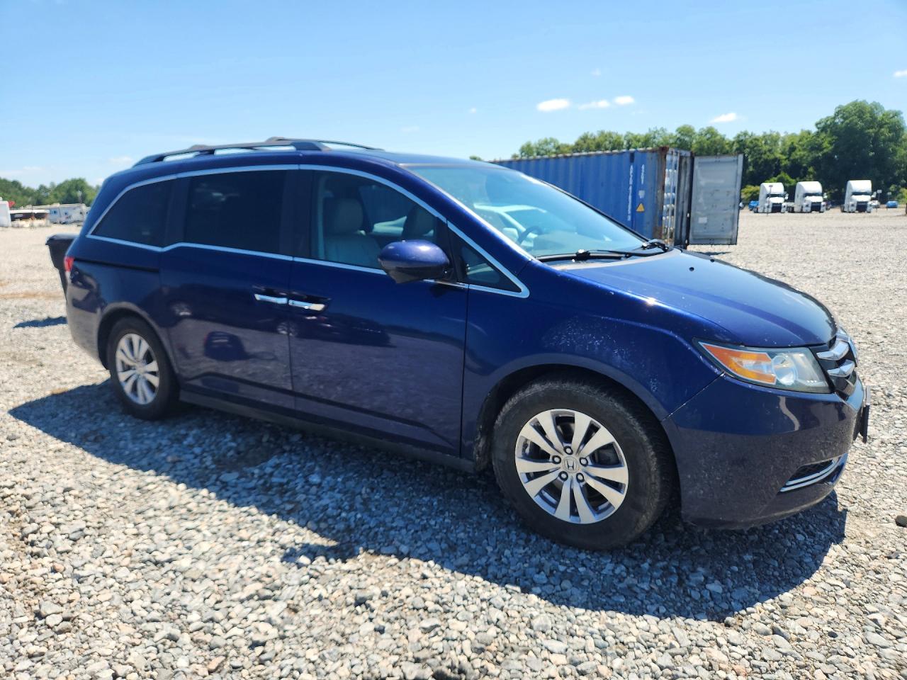 2014 Honda Odyssey Exl Blue vin: 5FNRL5H64EB067410