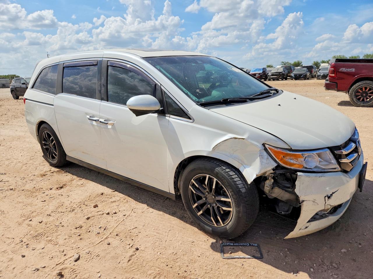 2014 Honda Odyssey Exl White vin: 5FNRL5H64EB069447