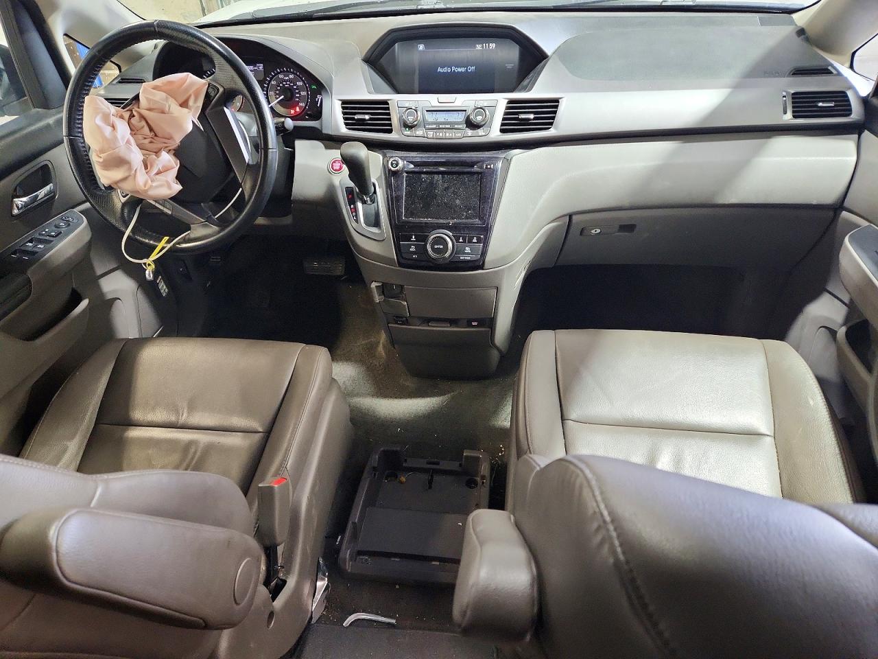 2014 Honda Odyssey Exl White vin: 5FNRL5H64EB071702