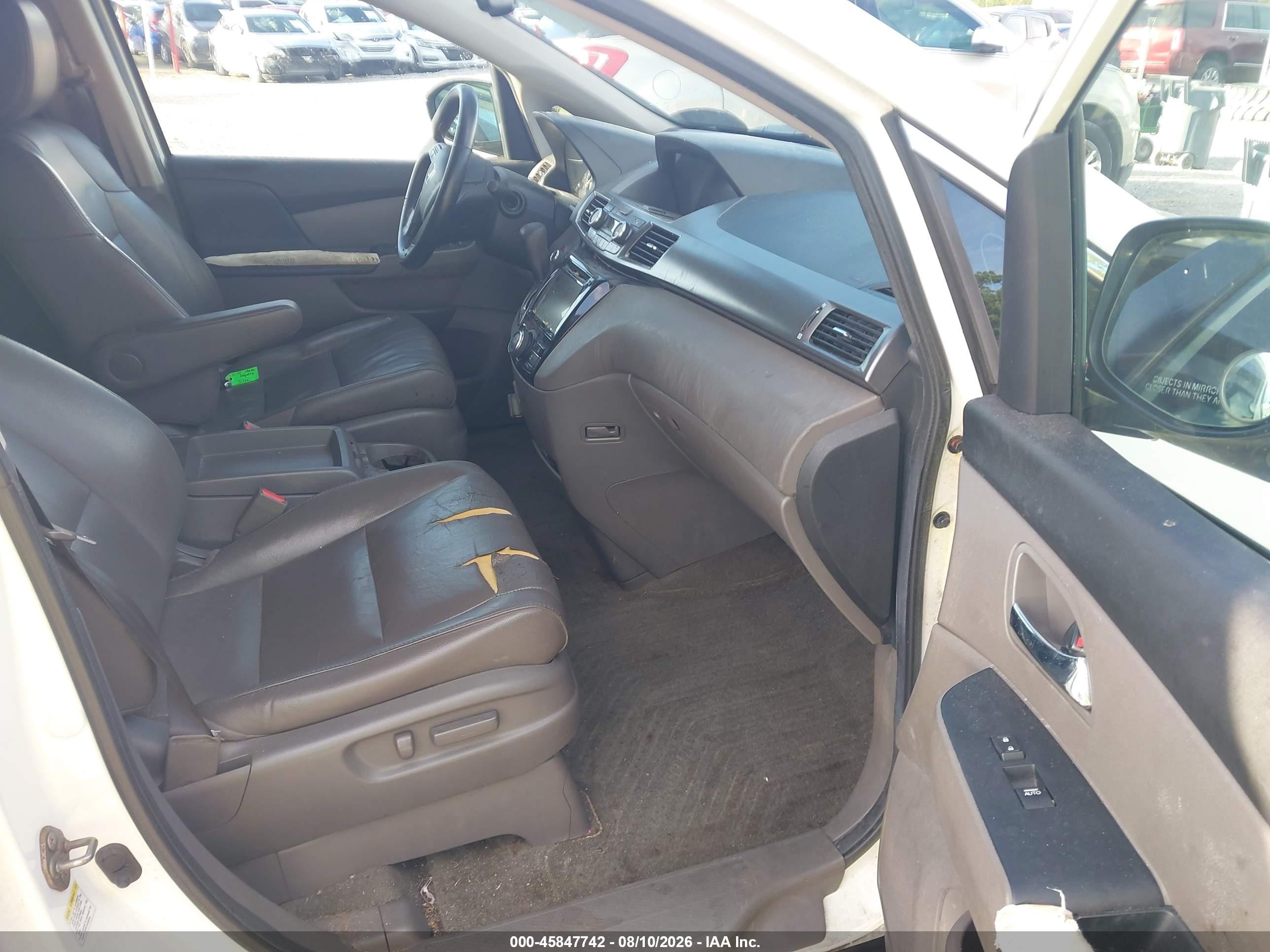 2014 Honda Odyssey Ex-l White vin: 5FNRL5H64EB079122