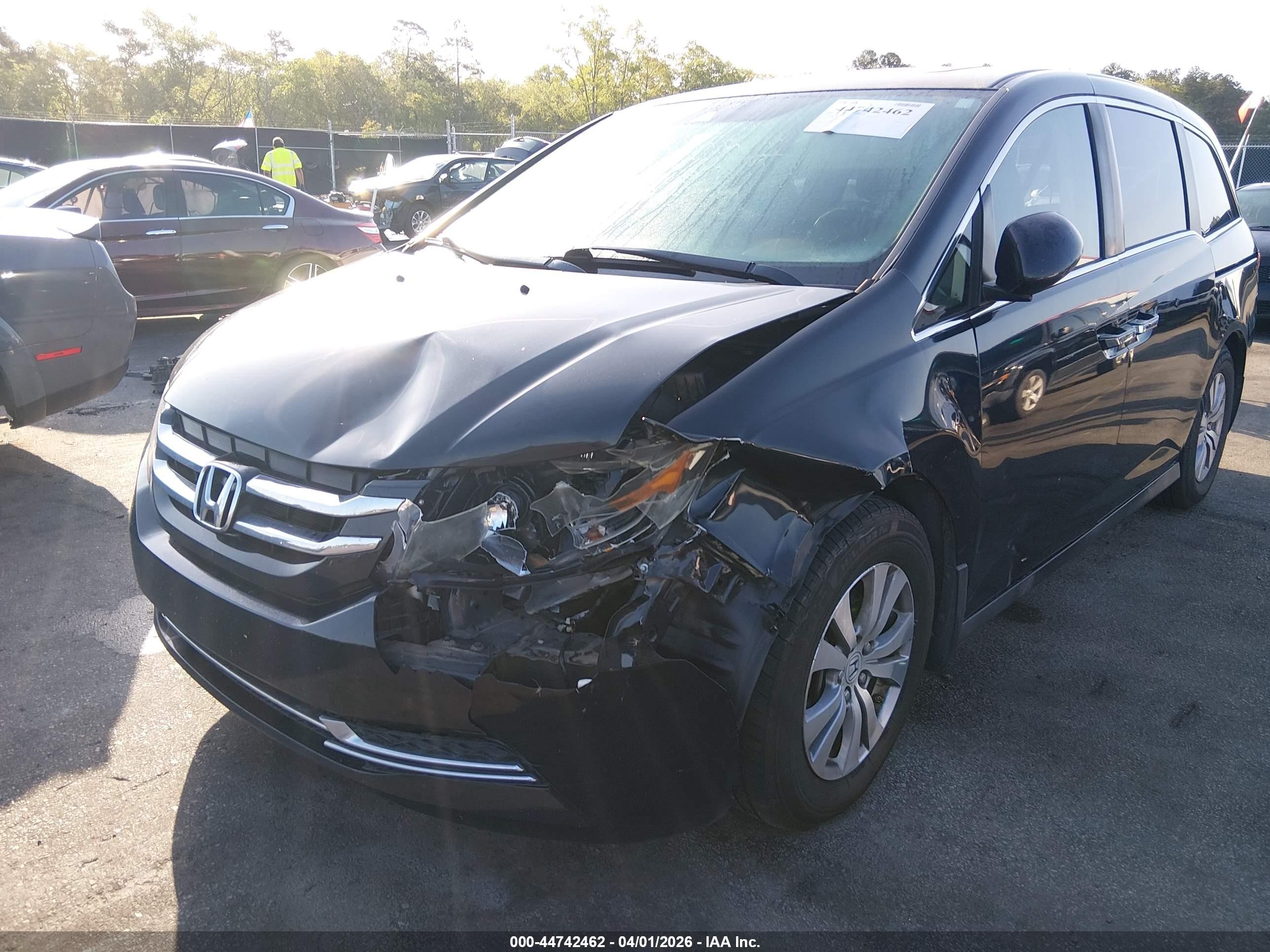2014 Honda Odyssey Ex-l Black vin: 5FNRL5H64EB082005