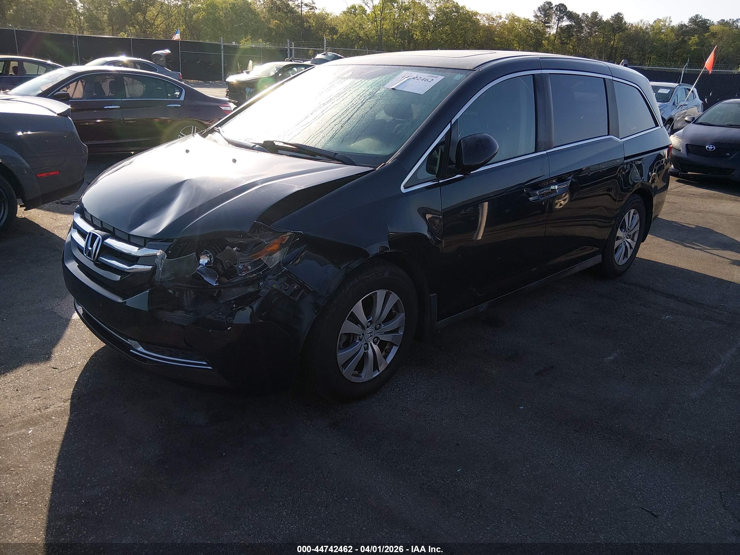 2014 Honda Odyssey Ex-l Black vin: 5FNRL5H64EB082005