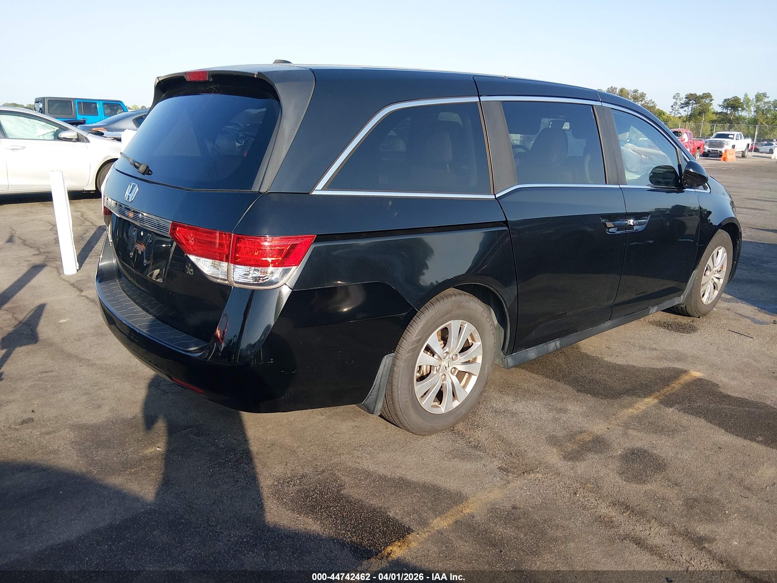 2014 Honda Odyssey Ex-l Black vin: 5FNRL5H64EB082005