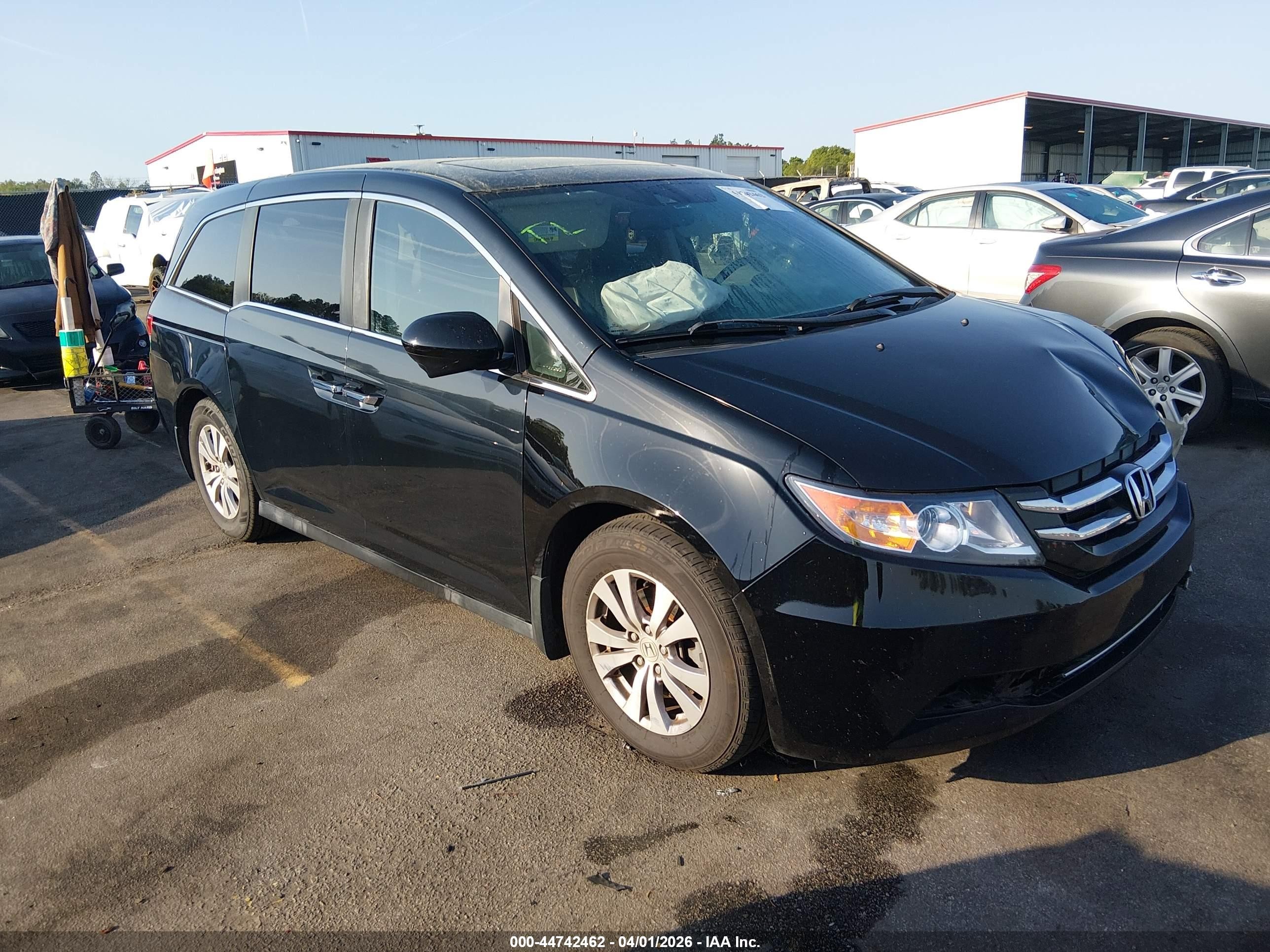 2014 Honda Odyssey Ex-l Black vin: 5FNRL5H64EB082005