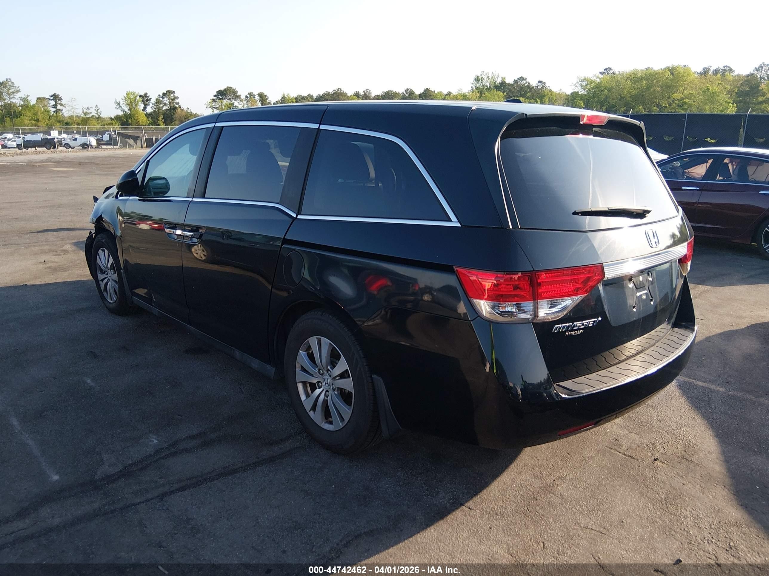 2014 Honda Odyssey Ex-l Black vin: 5FNRL5H64EB082005