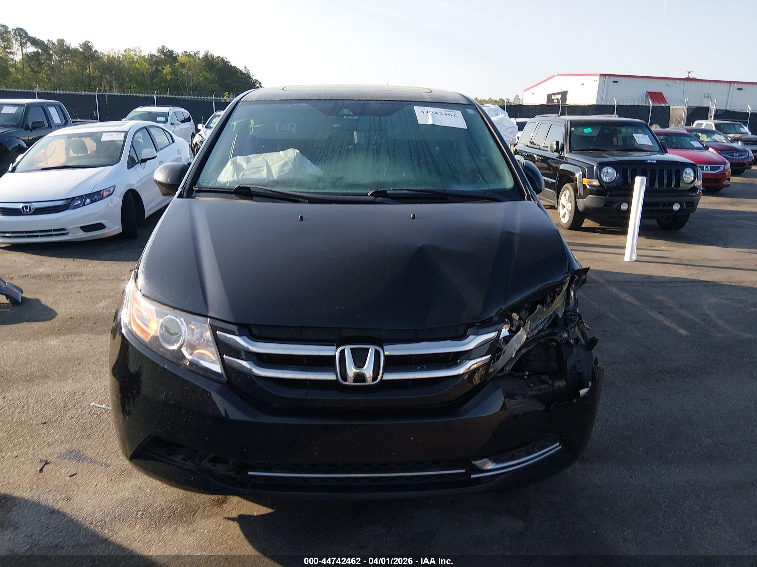 2014 Honda Odyssey Ex-l Black vin: 5FNRL5H64EB082005