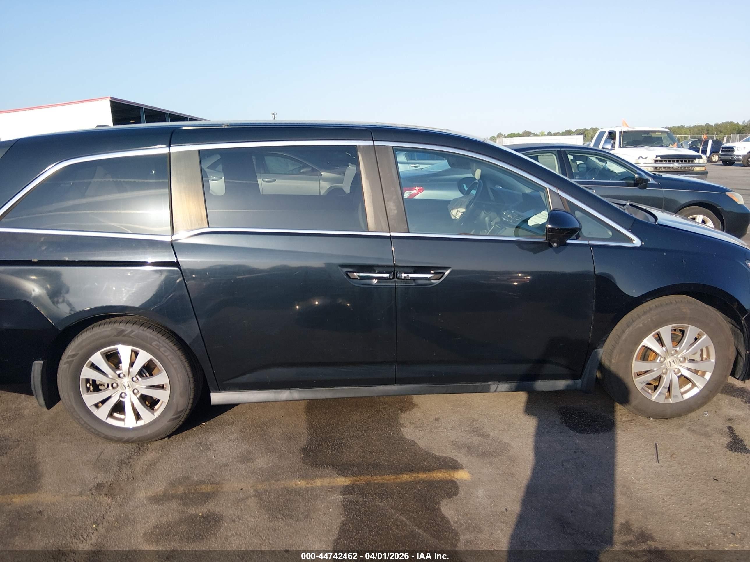 2014 Honda Odyssey Ex-l Black vin: 5FNRL5H64EB082005