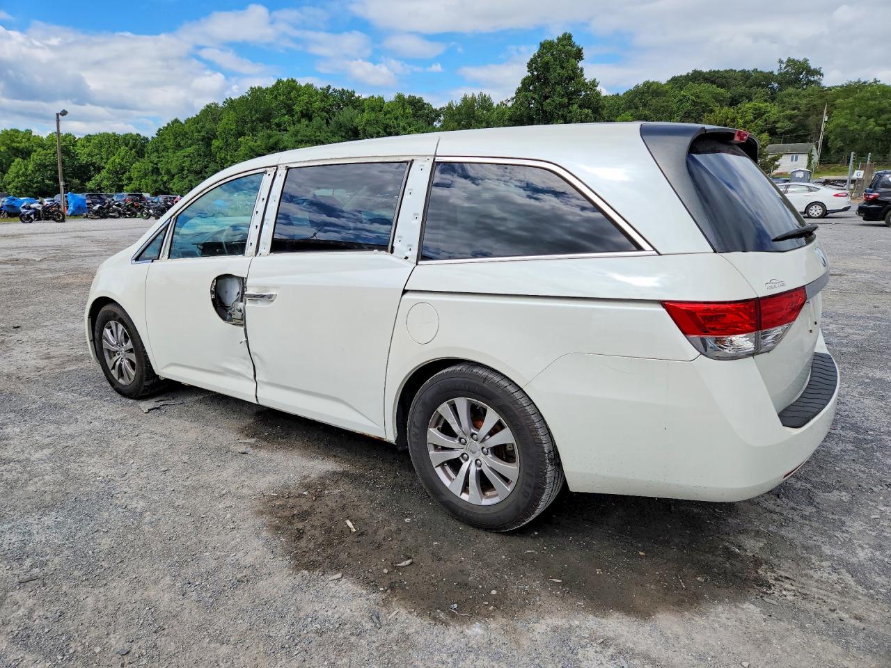 2014 Honda Odyssey Exl White vin: 5FNRL5H64EB085065