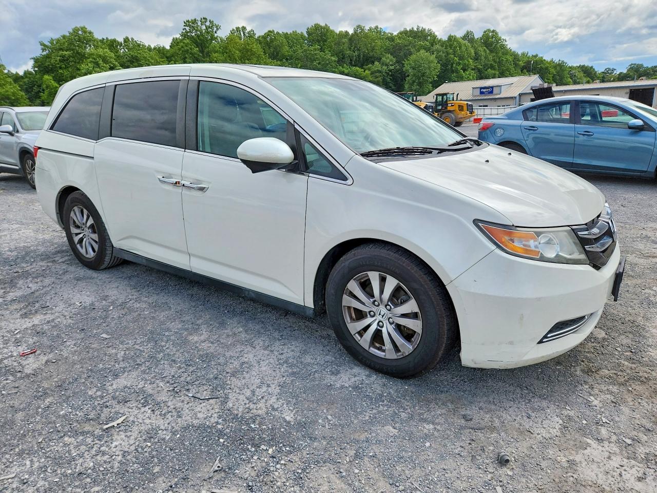 2014 Honda Odyssey Exl White vin: 5FNRL5H64EB085065