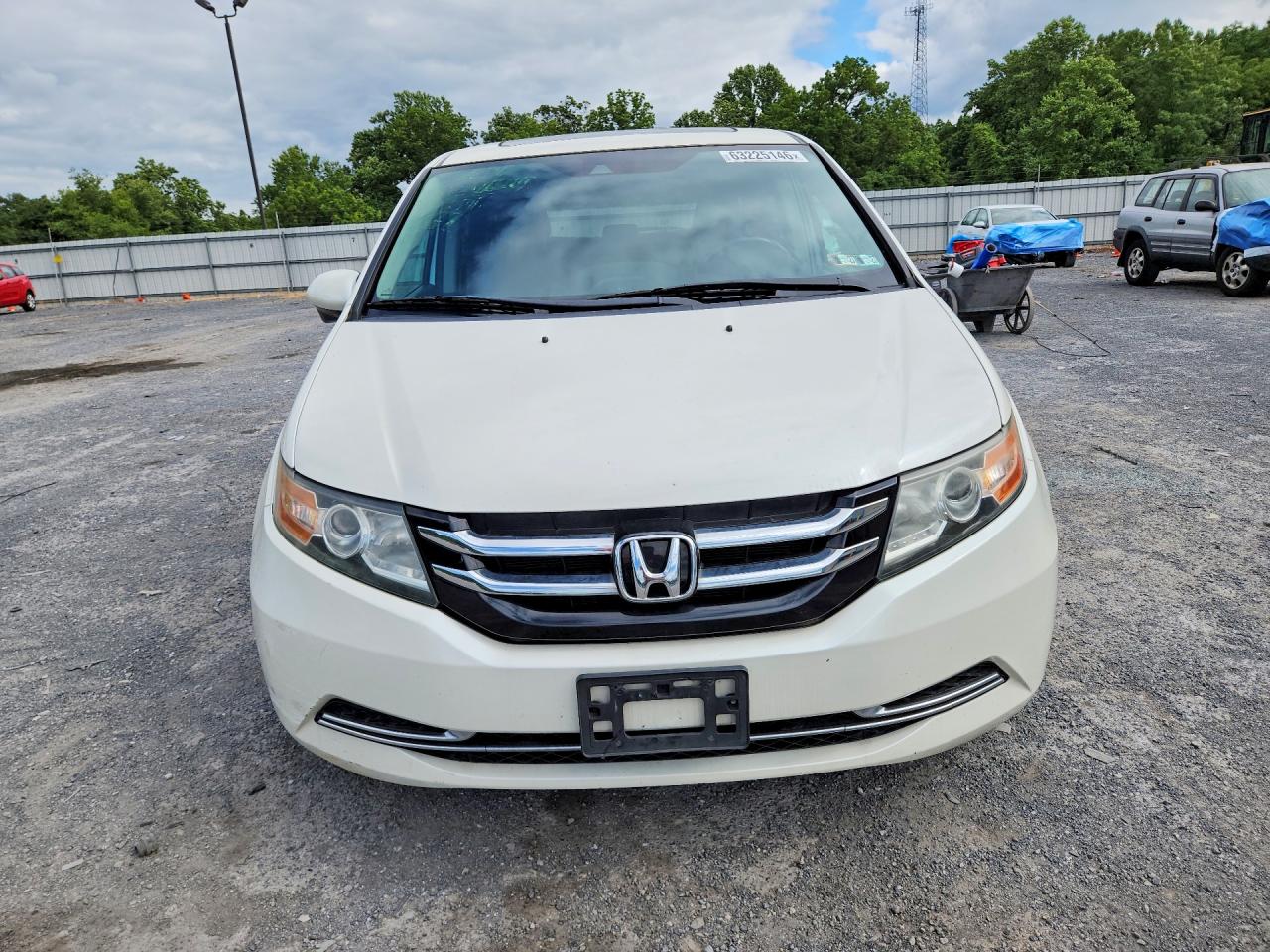 2014 Honda Odyssey Exl White vin: 5FNRL5H64EB085065